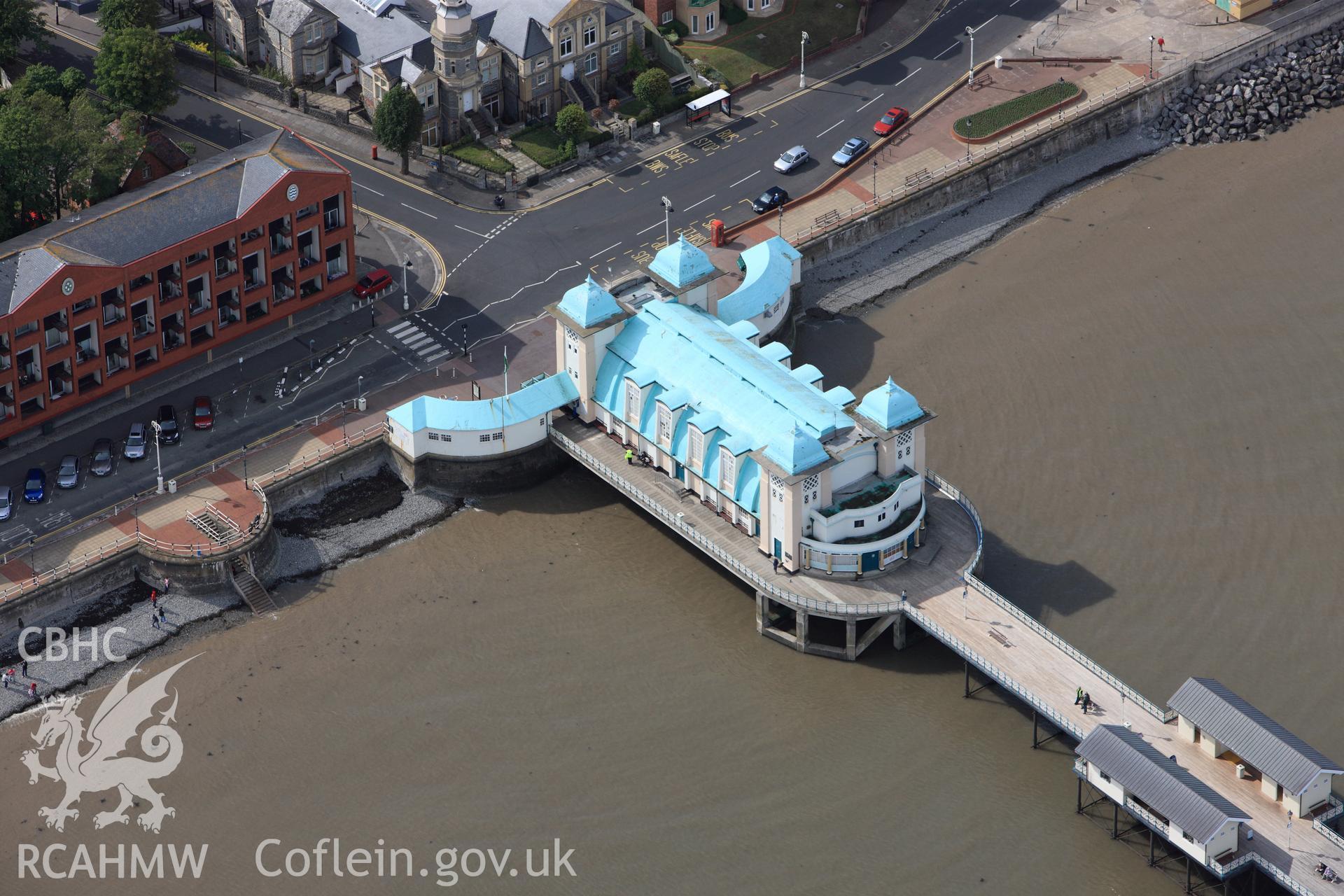 RCAHMW colour oblique photograph of Penarth Pier. Taken by Toby Driver on 13/06/2011.