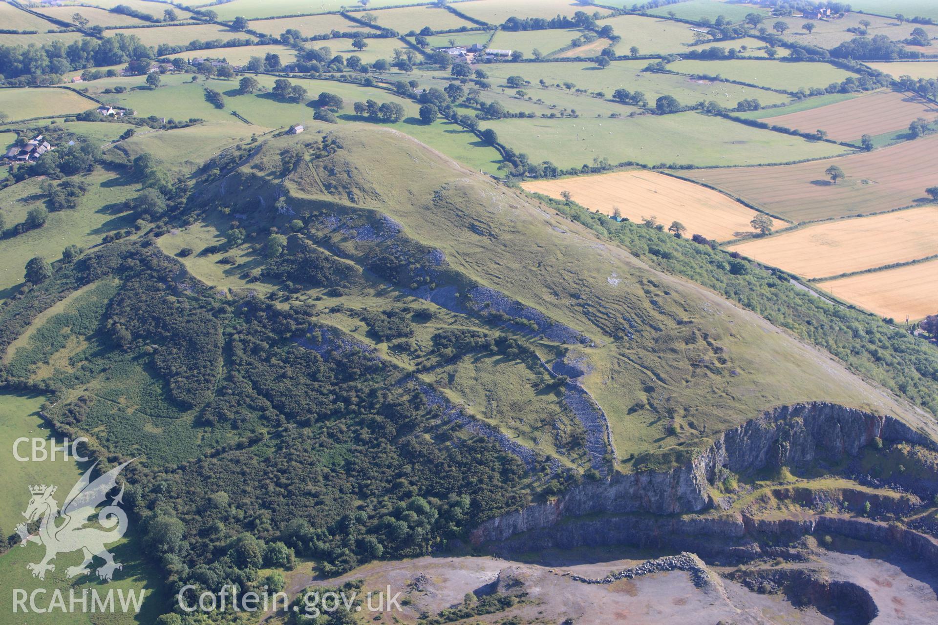 RCAHMW colour oblique photograph of Moel Hiraddug. Taken by Toby Driver and Oliver Davies on 27/07/2011.