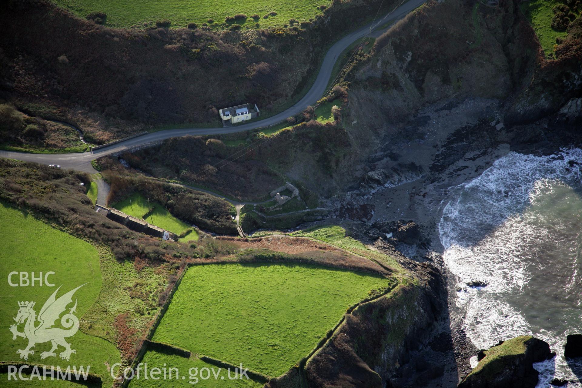 RCAHMW colour oblique photograph of Aberfelin Mill, viewed from the north. Taken by O. Davies & T. Driver on 22/11/2013.