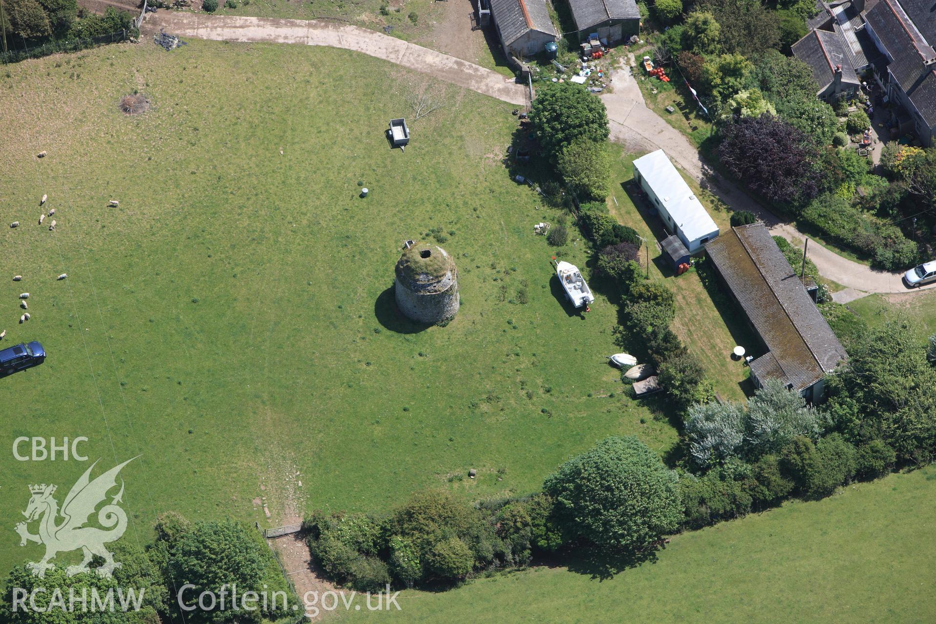 RCAHMW colour oblique photograph of Angle Dovecote. Taken by Toby Driver on 24/05/2011.