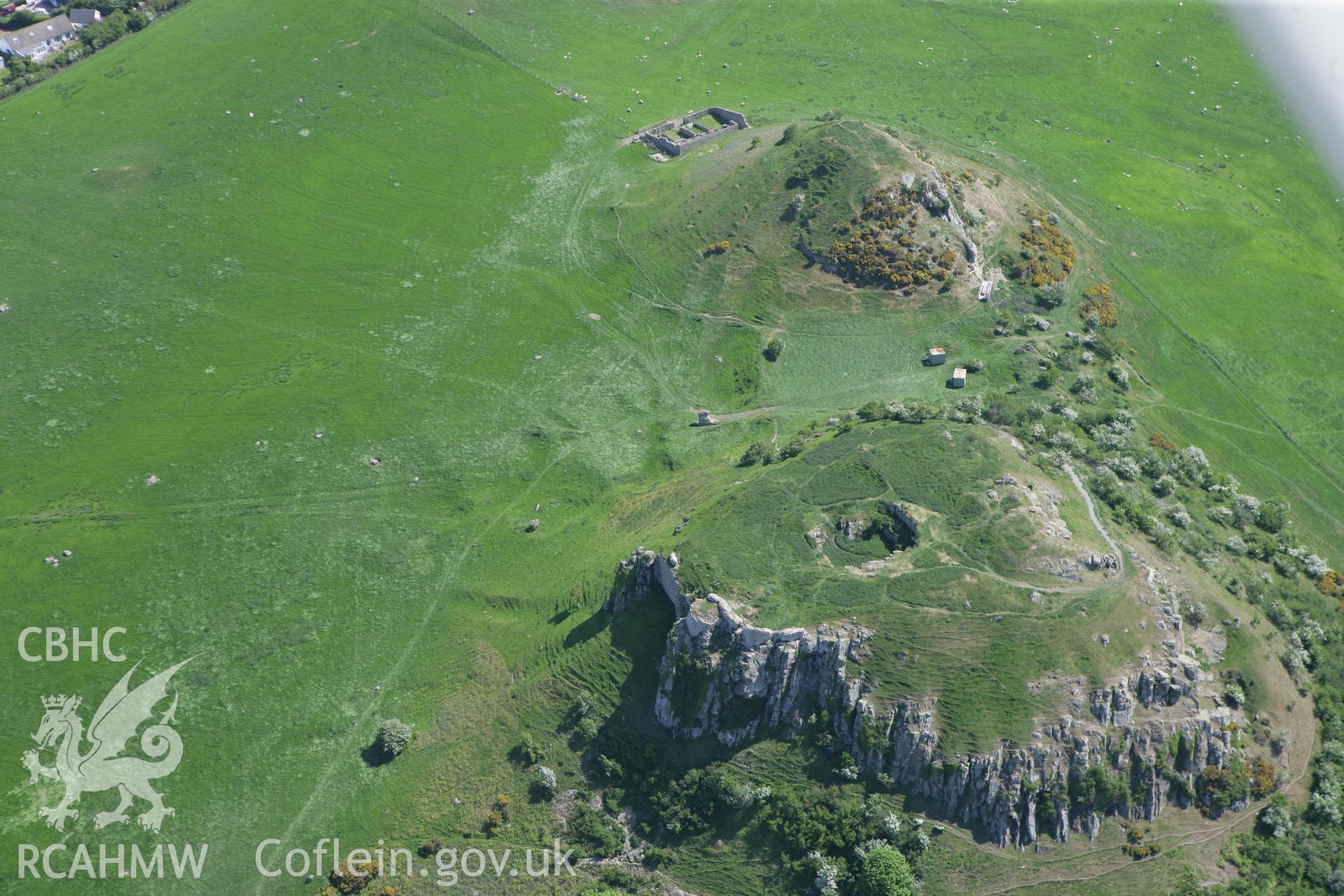 RCAHMW colour oblique photograph of Deganwy Castle. Taken by Toby Driver on 03/05/2011.