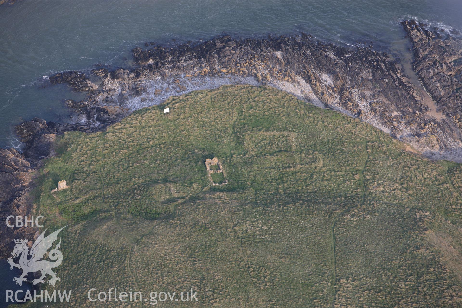 RCAHMW colour oblique photograph of Medieval hermitage site on Burry Holms. Taken by Toby Driver and Oliver Davies on 04/05/2011.