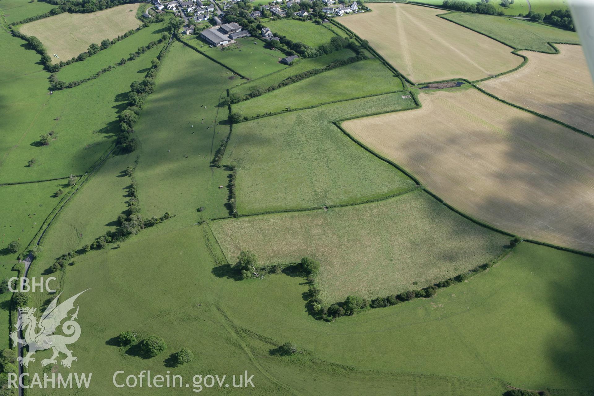 RCAHMW colour oblique photograph of Flemingston. Taken by Toby Driver on 13/06/2011.