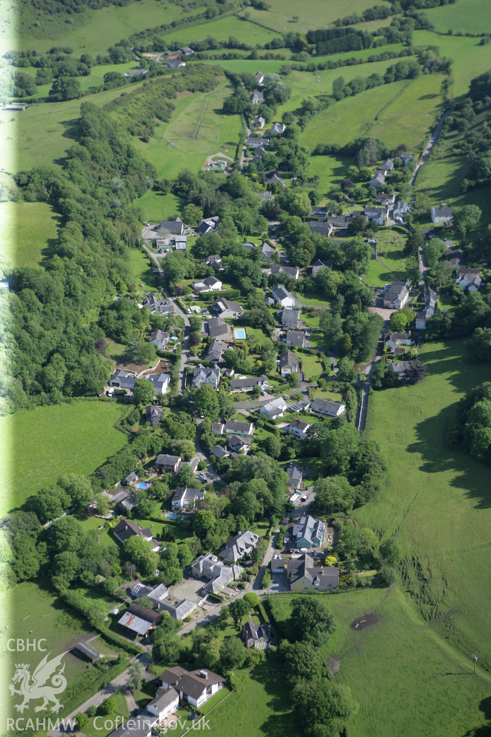 RCAHMW colour oblique photograph of Llancarfan monastery. Taken by Toby Driver on 13/06/2011.