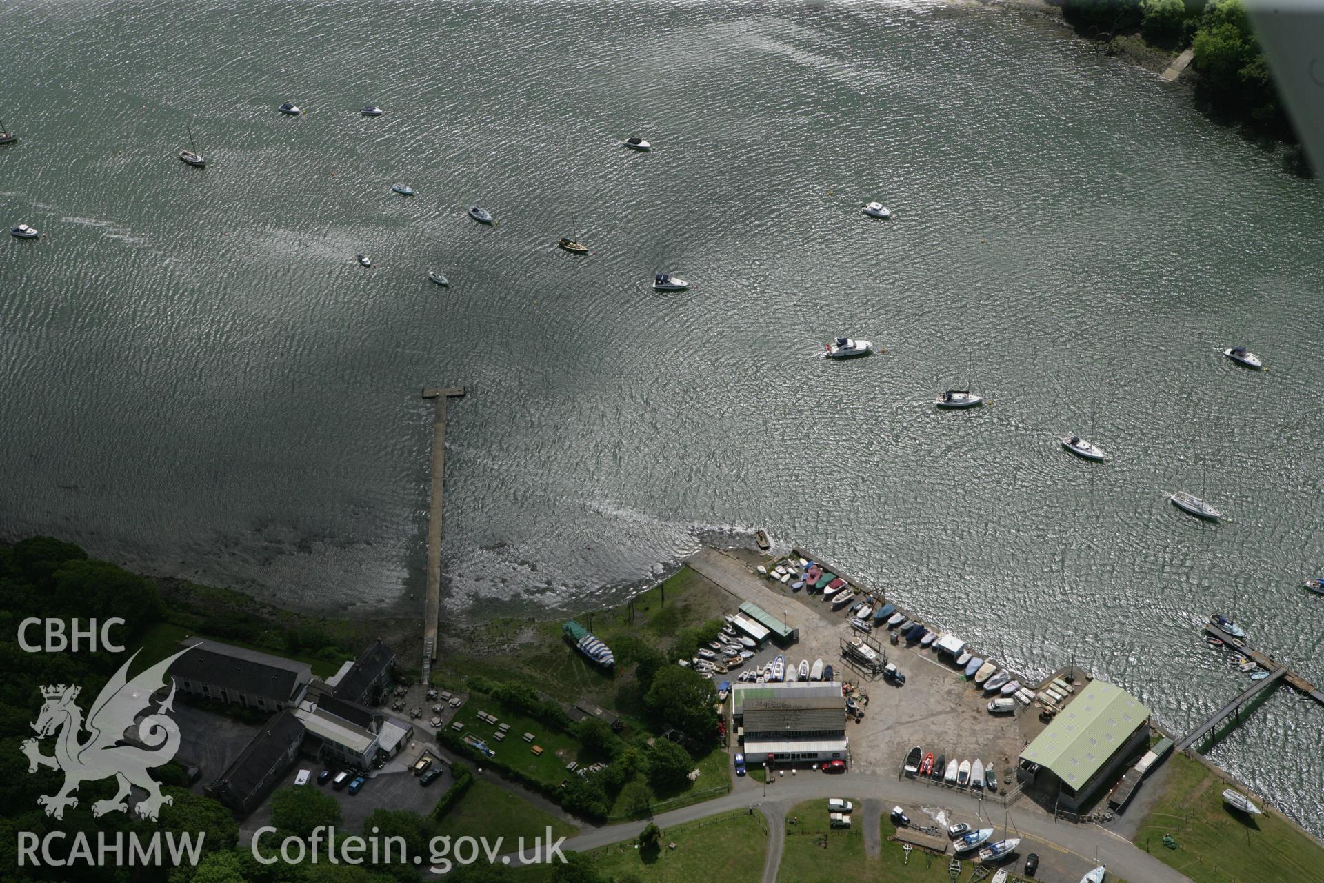 RCAHMW colour oblique photograph of Lawrenny Village. Taken by Toby Driver on 24/05/2011.