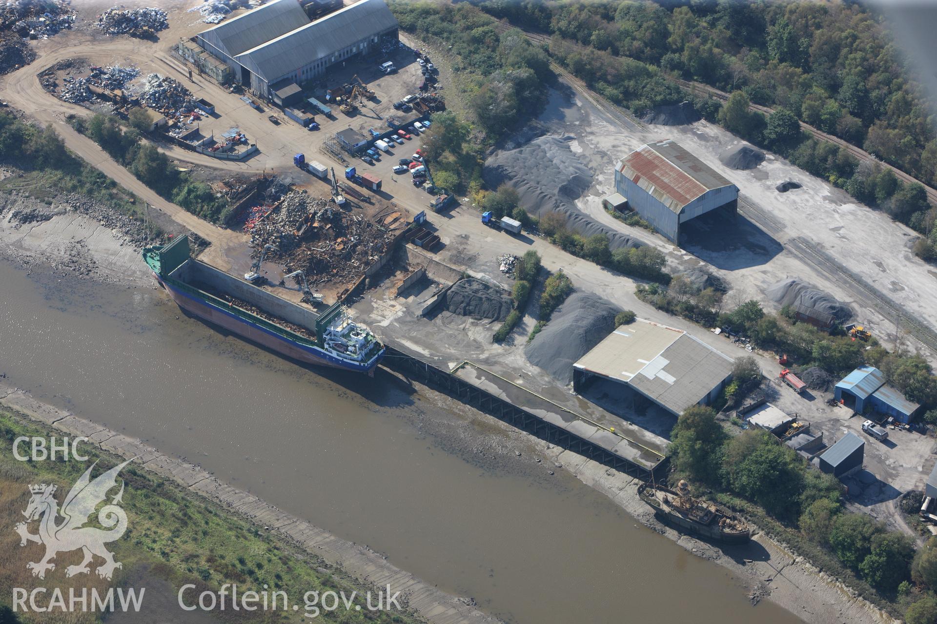 RCAHMW colour oblique photograph of River Neath, between Coedffranc and Briton Ferry. Taken by Toby Driver and Oliver Davies on 28/09/2011.