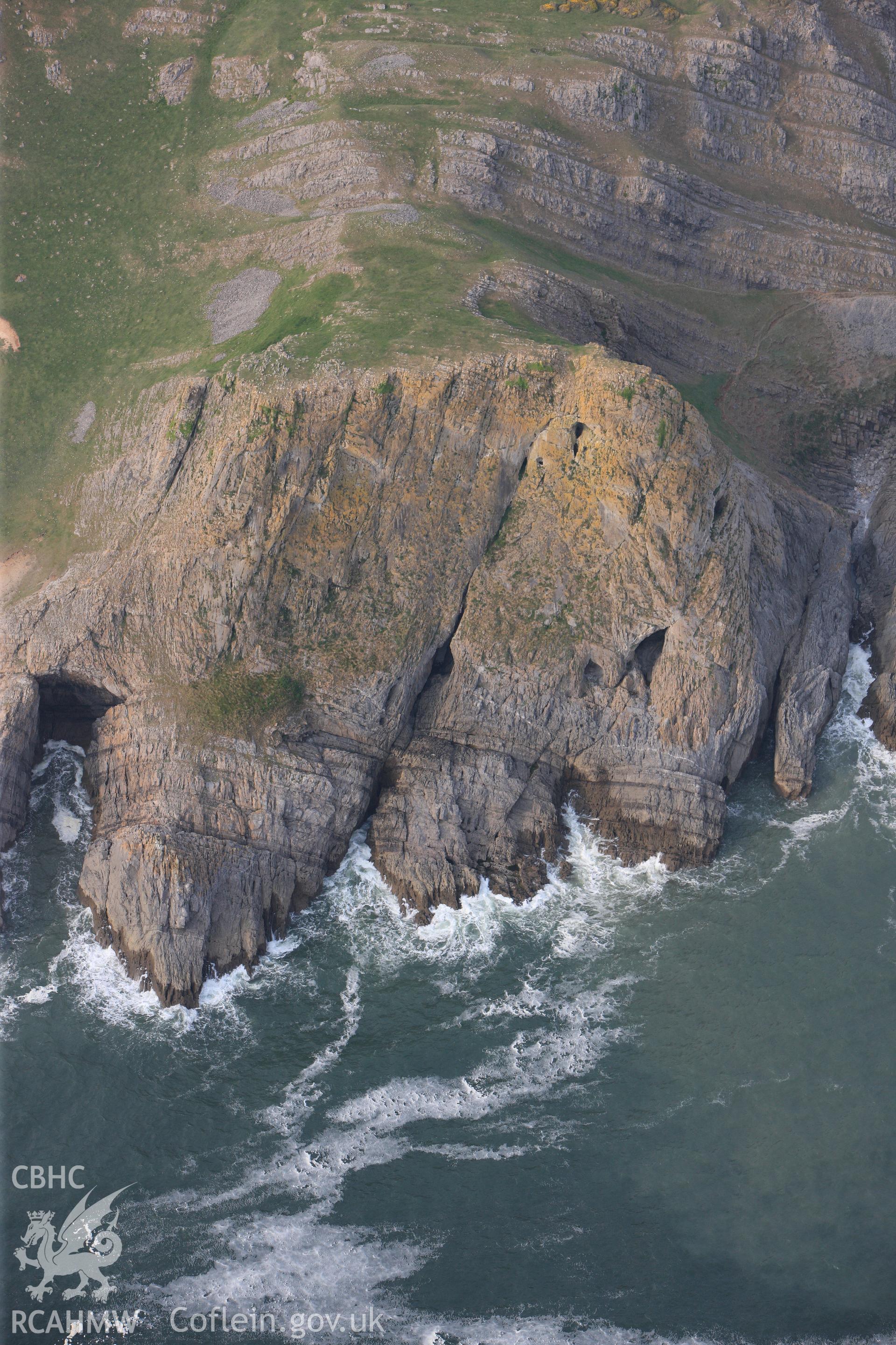 RCAHMW colour oblique photograph of Goat's Hole Cave, Paviland. Taken by Toby Driver and Oliver Davies on 04/05/2011.