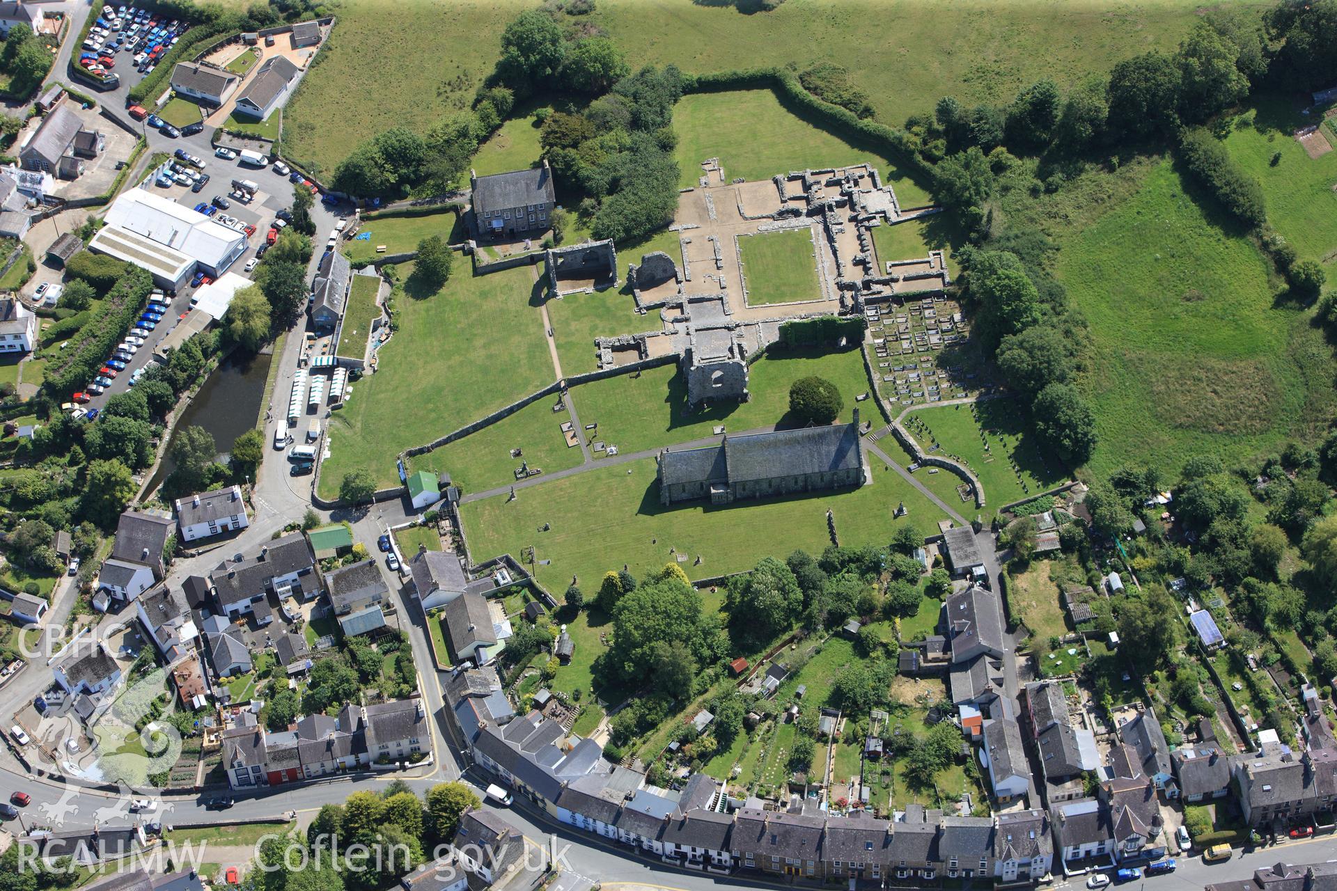 RCAHMW colour oblique photograph of St Dogmaels Abbey. Taken by Toby Driver and Oliver Davies on 28/06/2011.