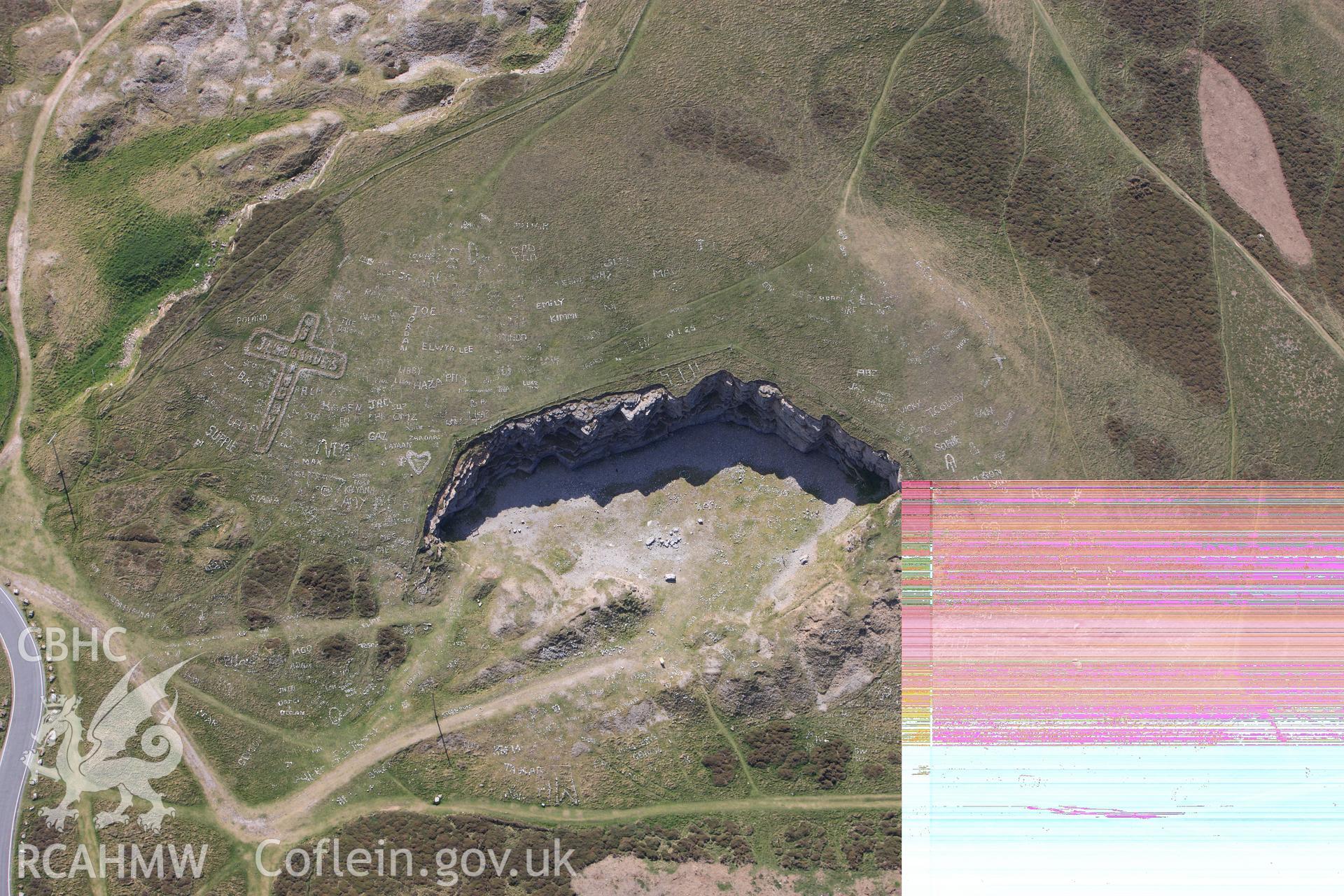 RCAHMW colour oblique photograph of Bishop's Quarry, Great Orme. Taken by Toby Driver on 03/05/2011.