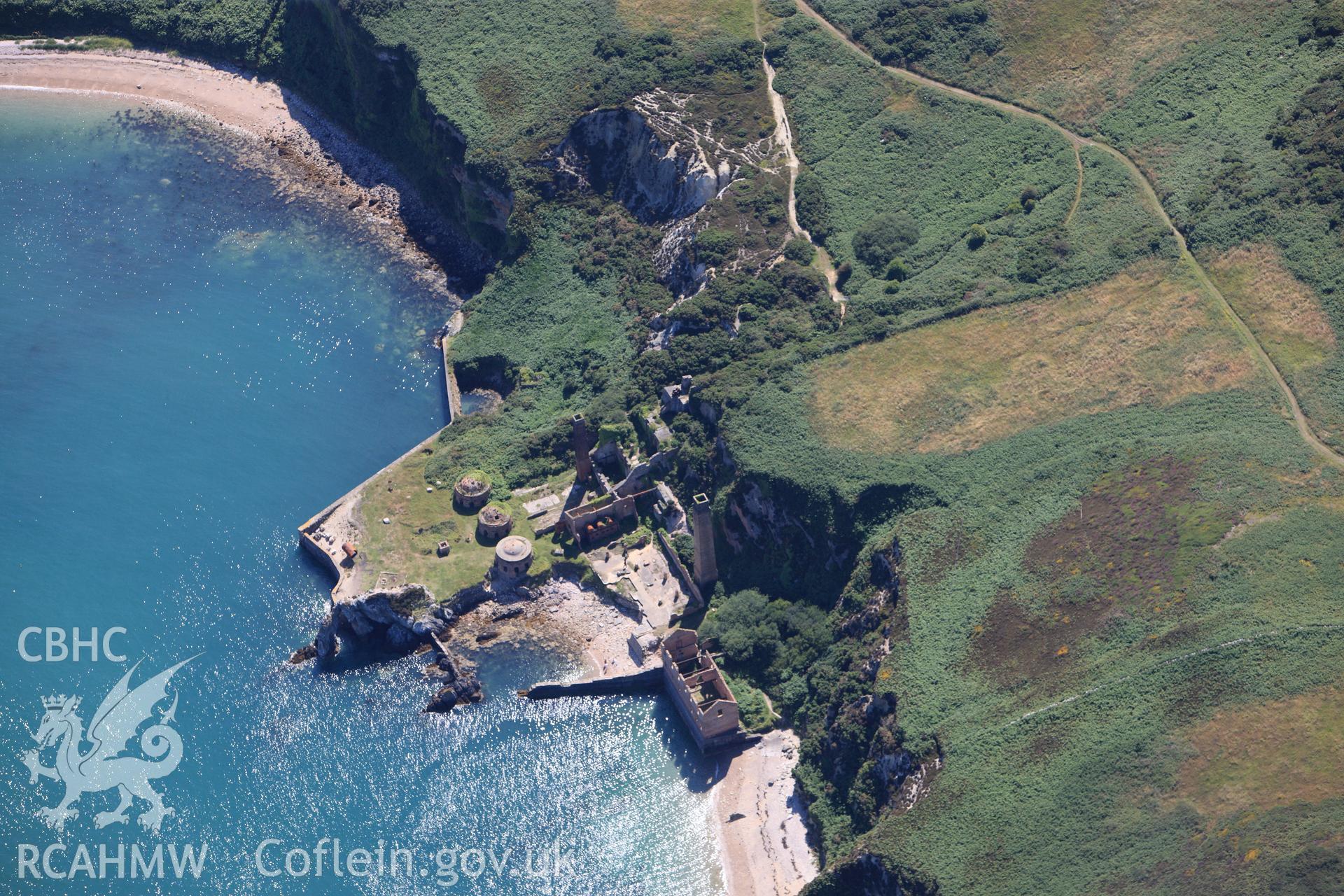 RCAHMW colour oblique photograph of Porthwen Brickworks. Taken by Toby Driver on 20/07/2011.