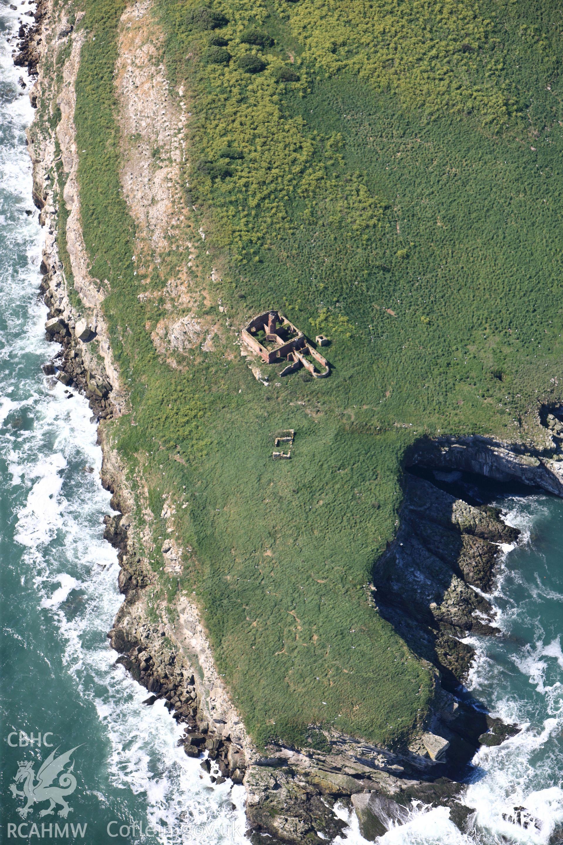 RCAHMW colour oblique photograph of Puffin Island Telegraph Station. Taken by Toby Driver on 03/05/2011.