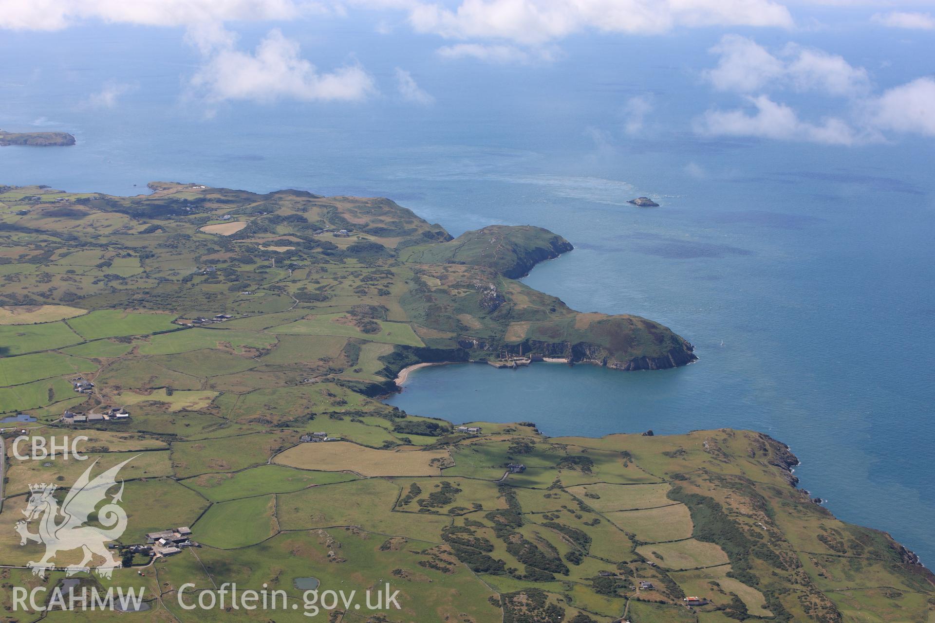 RCAHMW colour oblique photograph of Porthwen Brickworks, high view from east. Taken by Toby Driver on 20/07/2011.