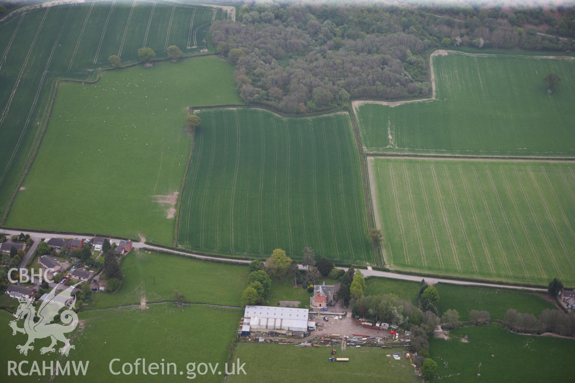 RCAHMW colour oblique photograph of Walton Green Cursus, from north. Taken by Toby Driver on 26/04/2011.