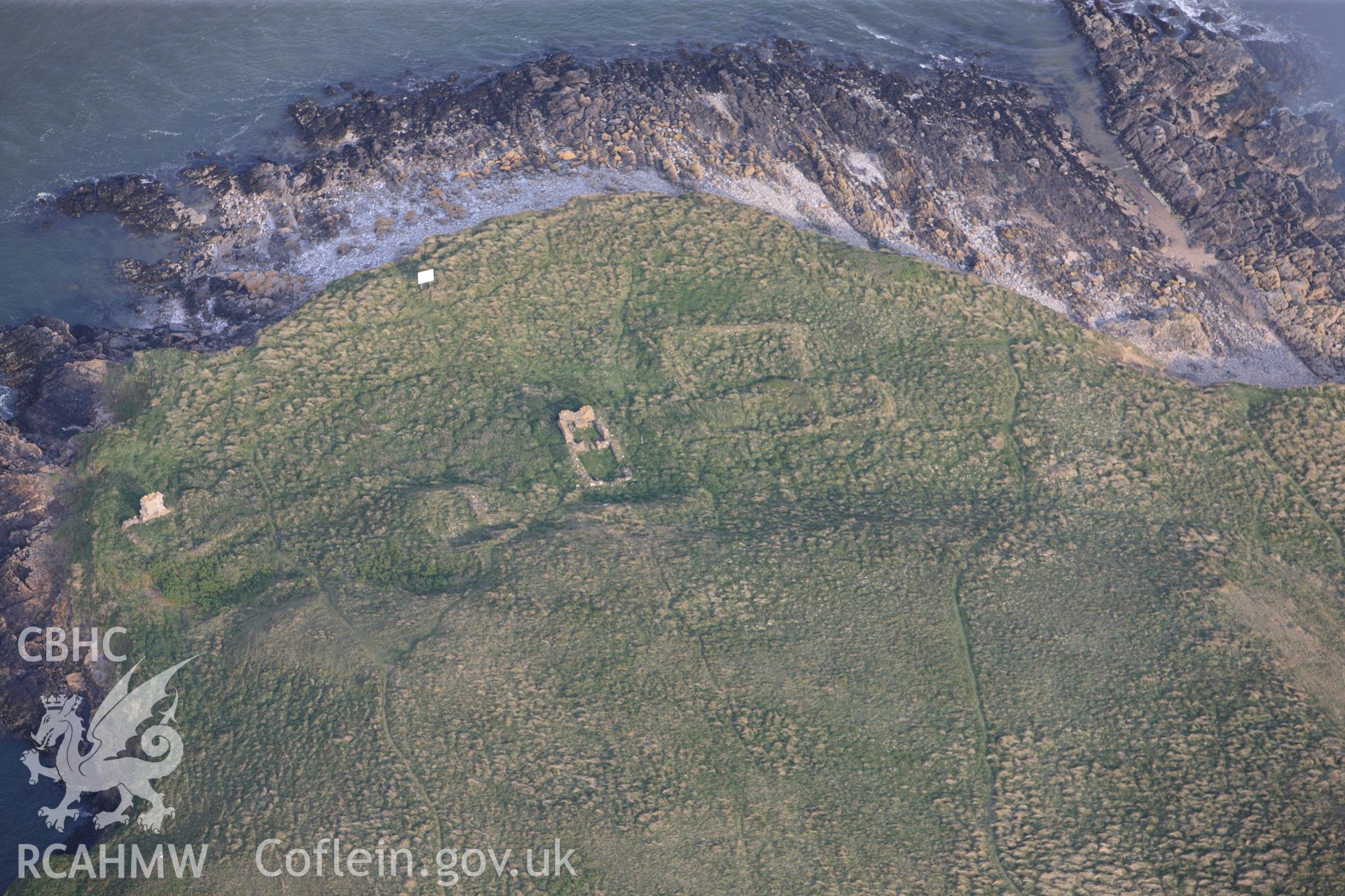 RCAHMW colour oblique photograph of Medieval hermitage site on Burry Holms. Taken by Toby Driver and Oliver Davies on 04/05/2011.