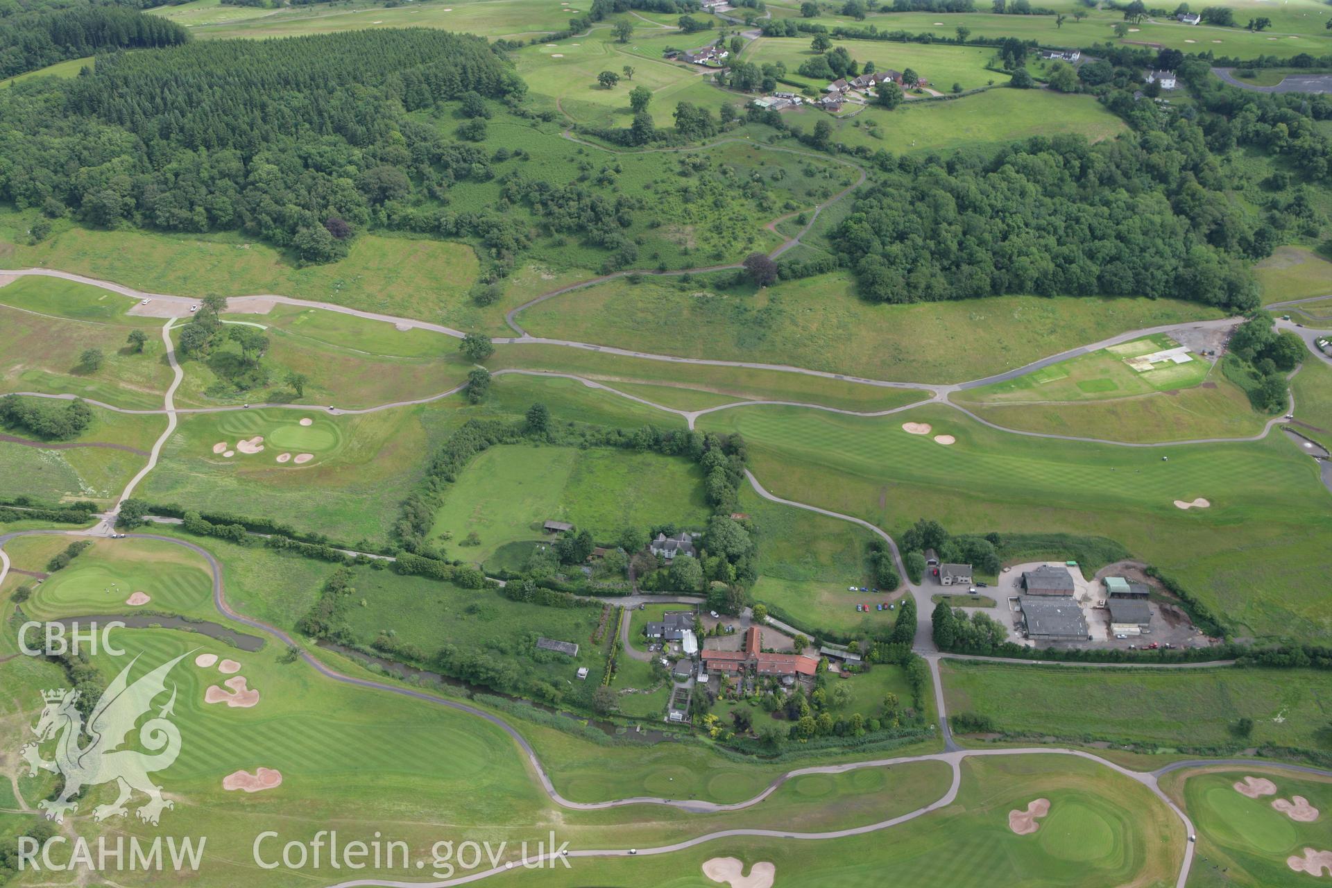 RCAHMW colour oblique photograph of Great Bulmore Roman settlement. Taken by Toby Driver on 13/06/2011.