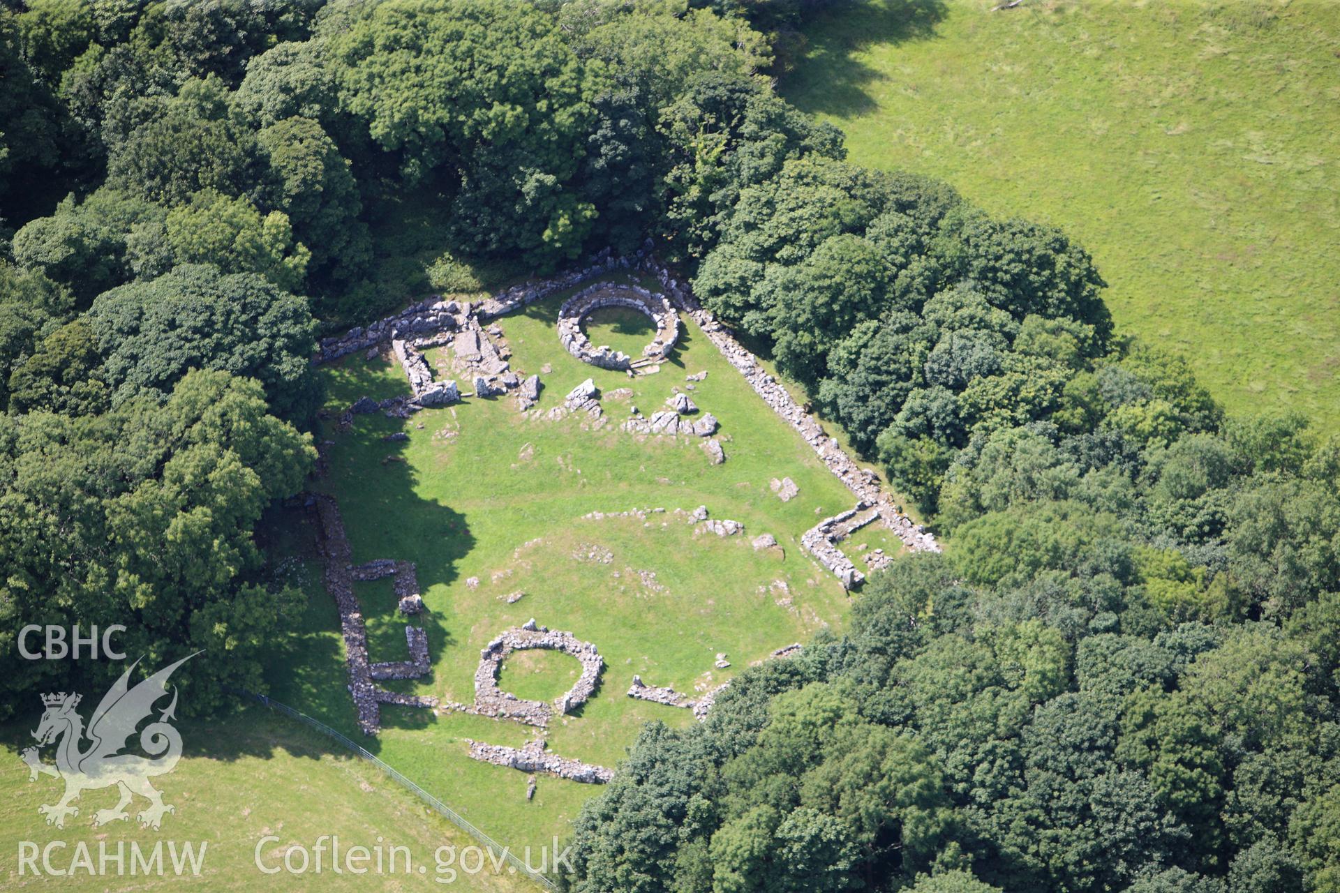 RCAHMW colour oblique photograph of Din Lligwy settlement. Taken by Toby Driver on 20/07/2011.