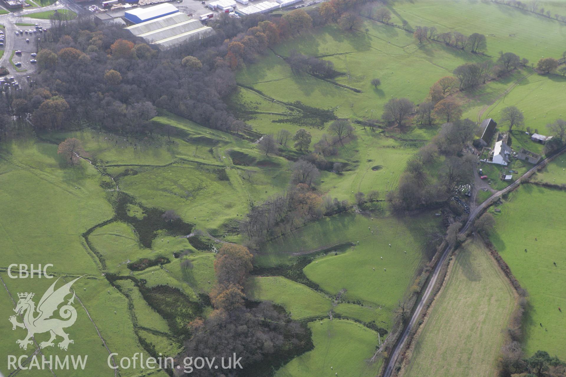 RCAHMW colour oblique photograph of Wern-Tarw tramway, Pencoed. Taken by Toby Driver on 17/11/2011.