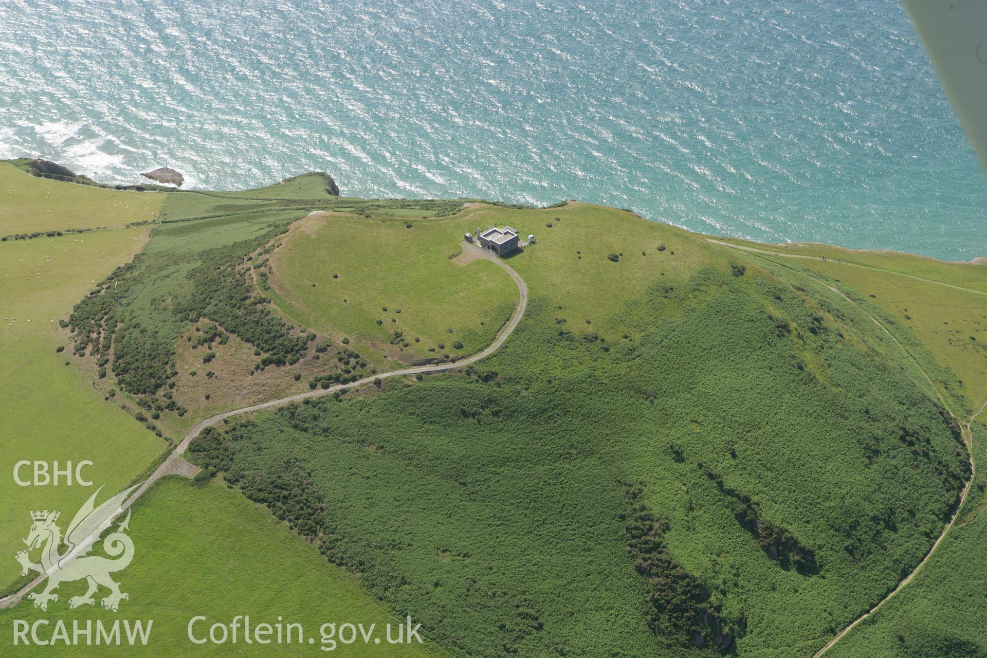 RCAHMW colour oblique photograph of Pen Dinas Lochtyn. Taken by Toby Driver and Oliver Davies on 28/06/2011.