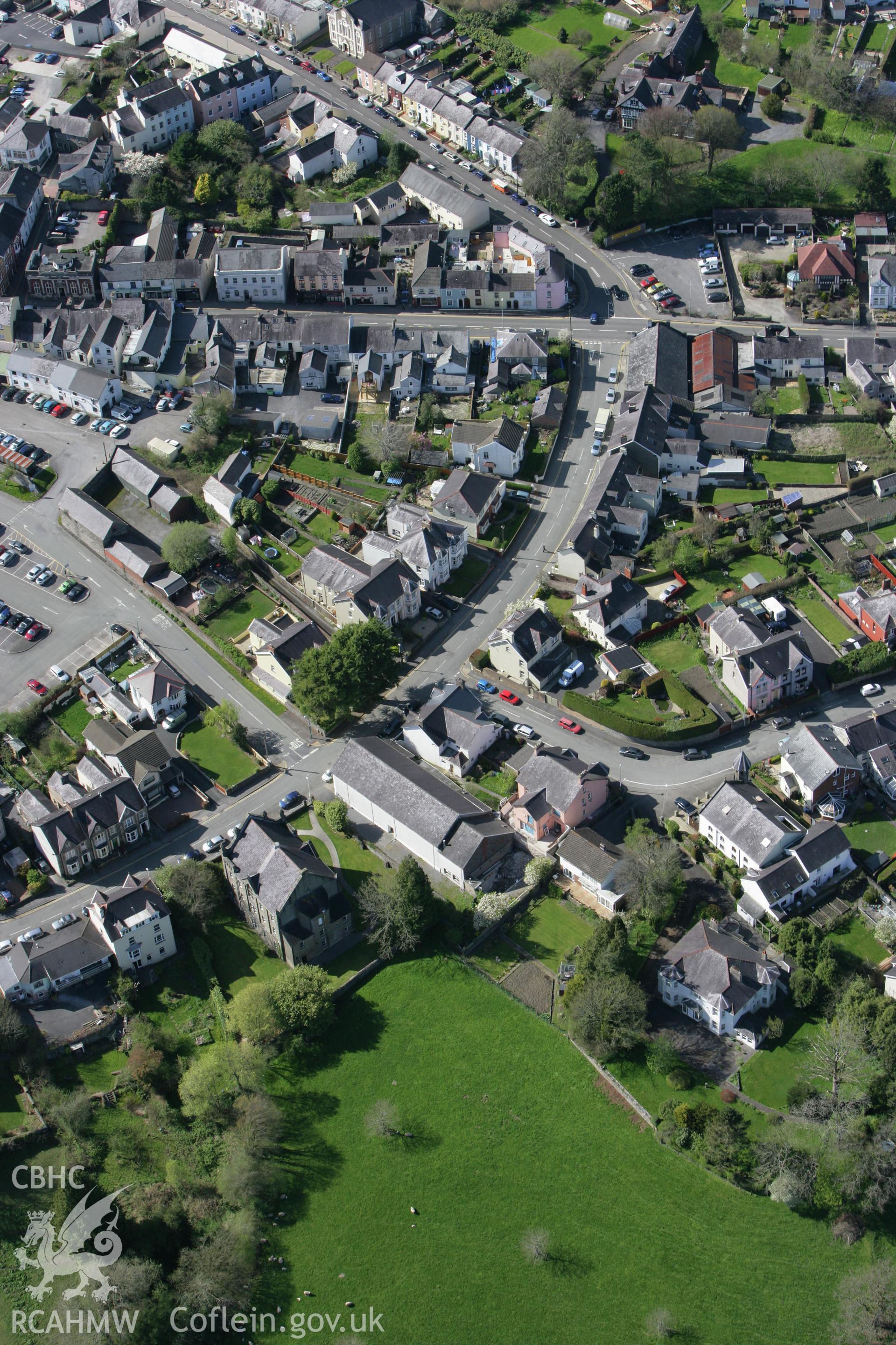 RCAHMW colour oblique photograph of Llandeilo. Taken by Toby Driver on 08/04/2011.