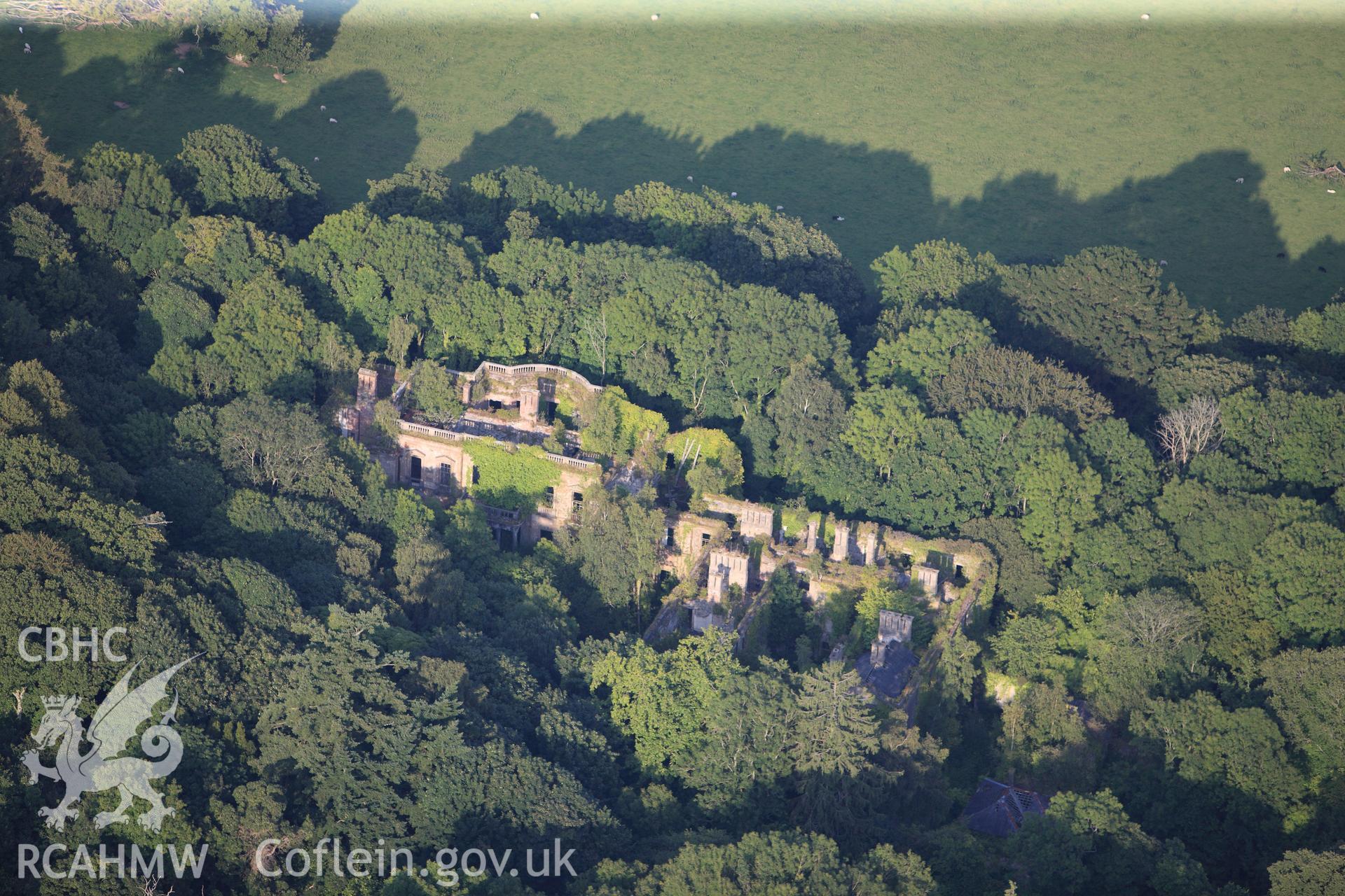 RCAHMW colour oblique photograph of Baron house. Taken by Toby Driver and Oliver Davies on 27/07/2011.