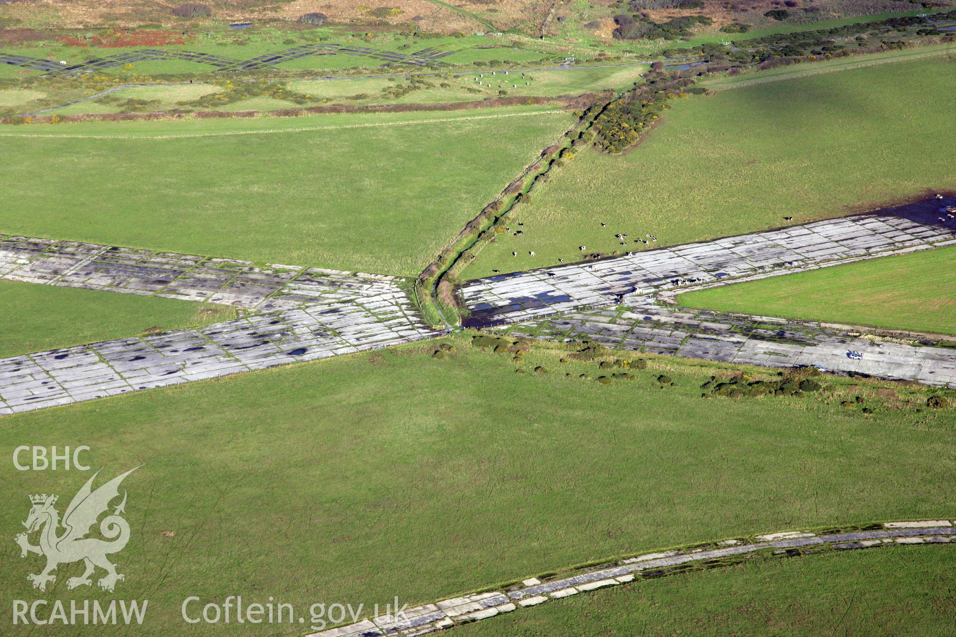 RCAHMW colour oblique photograph of St Davids Airfirld, viewed from the south. Taken by O. Davies & T. Driver on 22/11/2013.