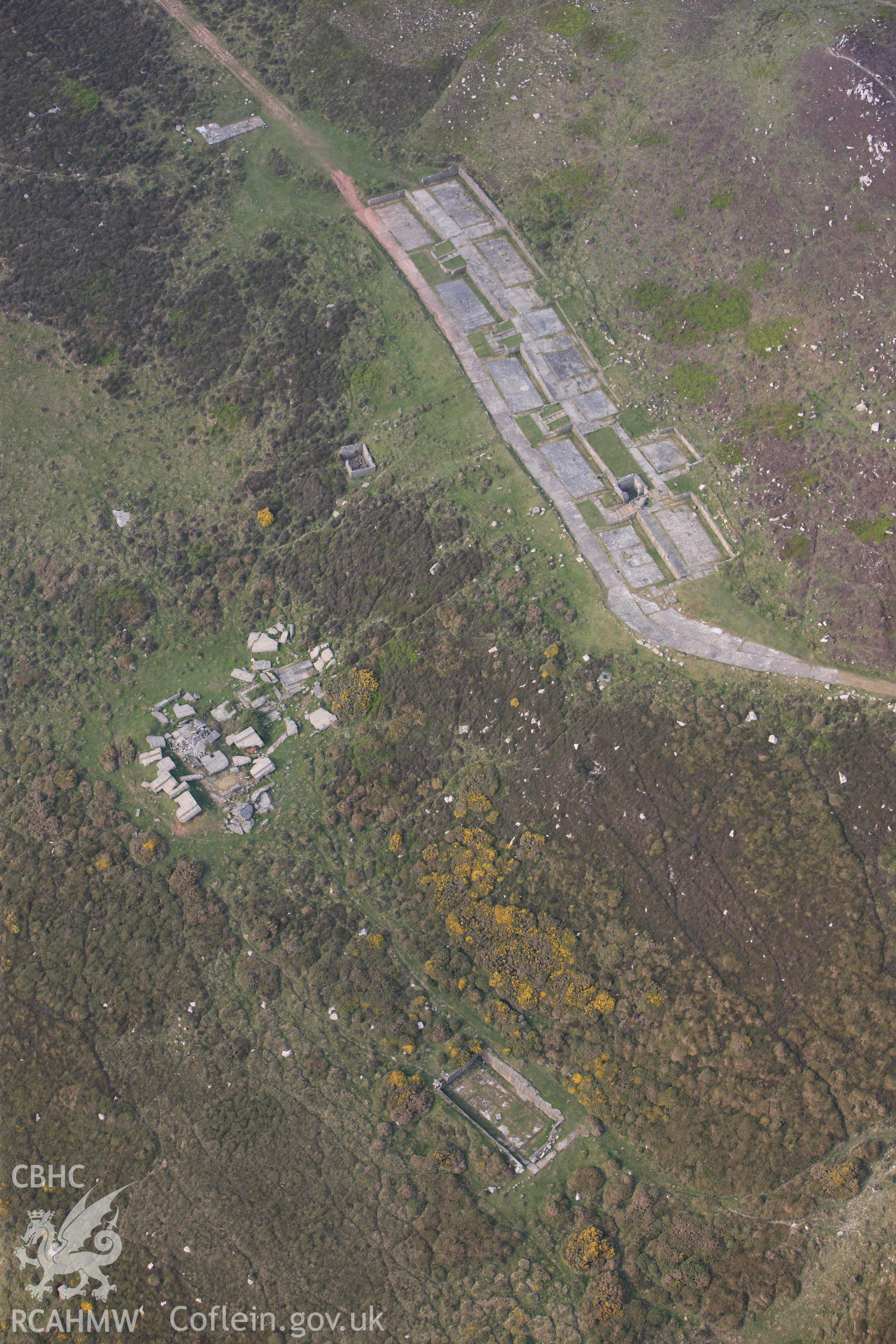 RCAHMW colour oblique photograph of Rhossili Down radar station. Taken by Toby Driver and Oliver Davies on 04/05/2011.