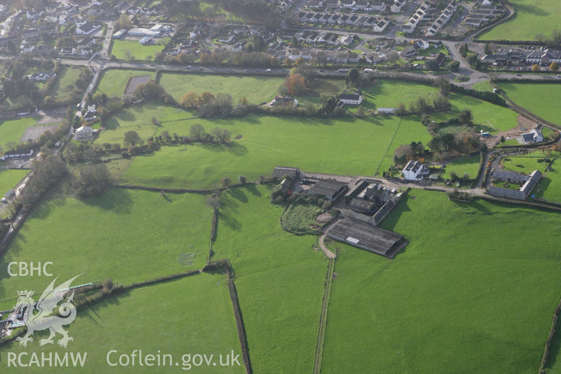 RCAHMW colour oblique photograph of Greave Round Barrow. Taken by Toby Driver on 17/11/2011.