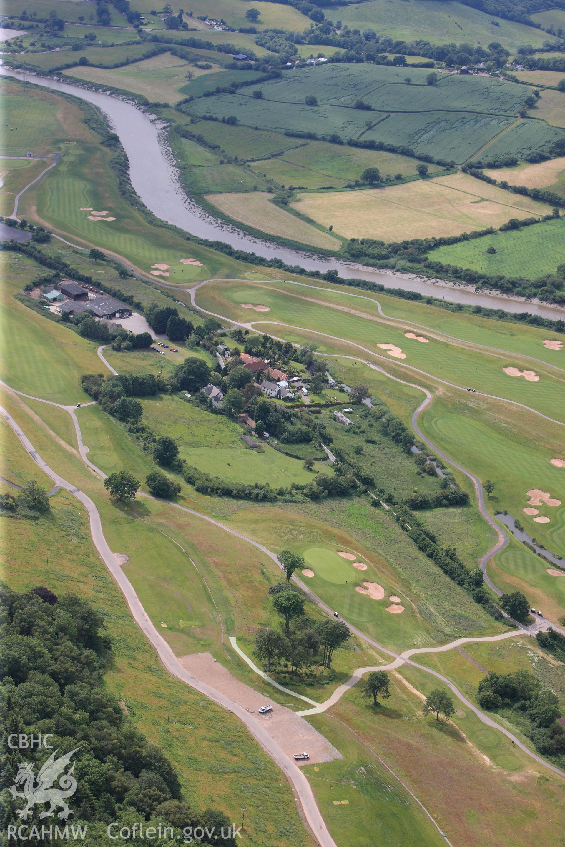 RCAHMW colour oblique photograph of Great Bulmore Roman settlement. Taken by Toby Driver on 13/06/2011.