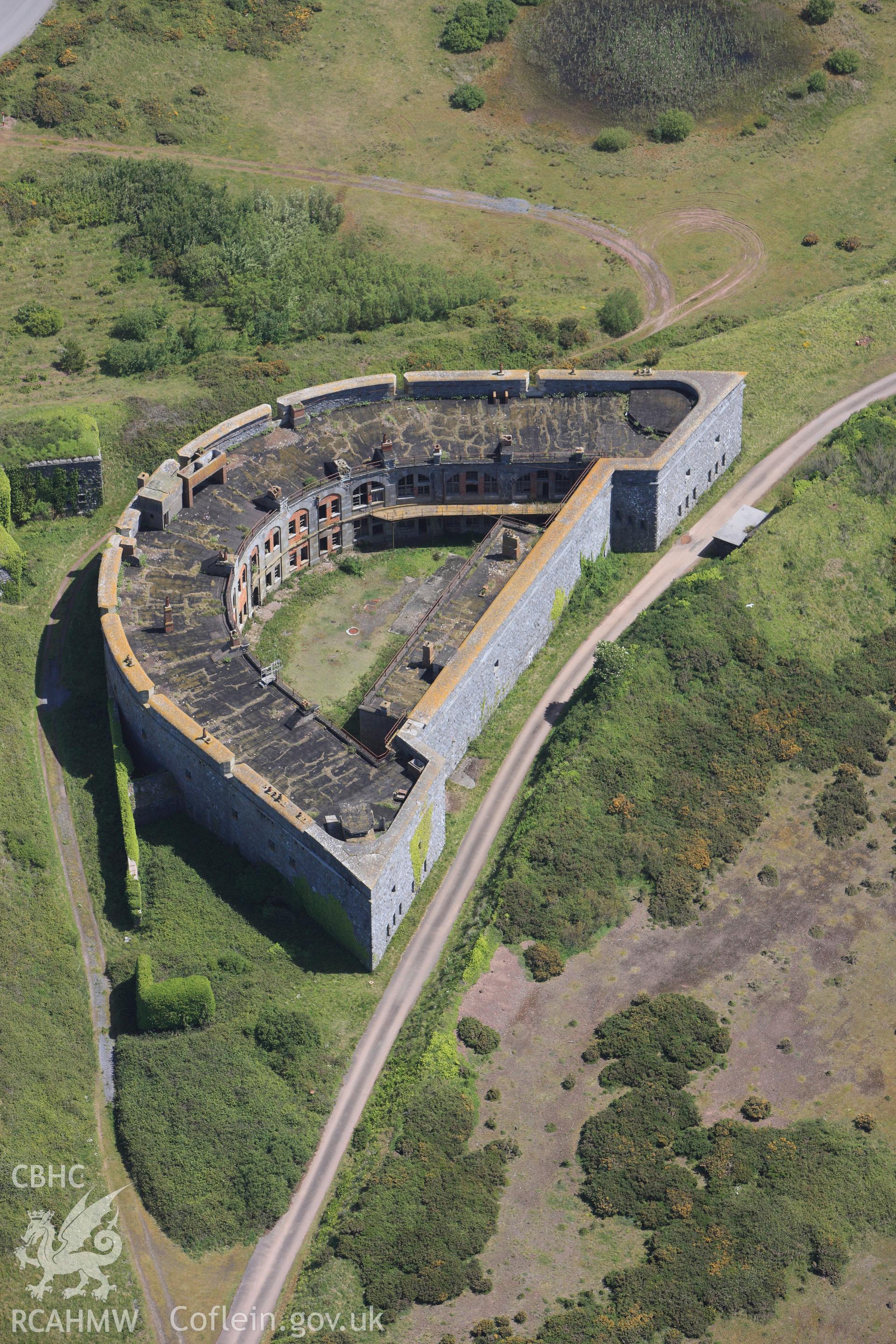 RCAHMW colour oblique photograph of South Hook Fort. Taken by Toby Driver on 24/05/2011.