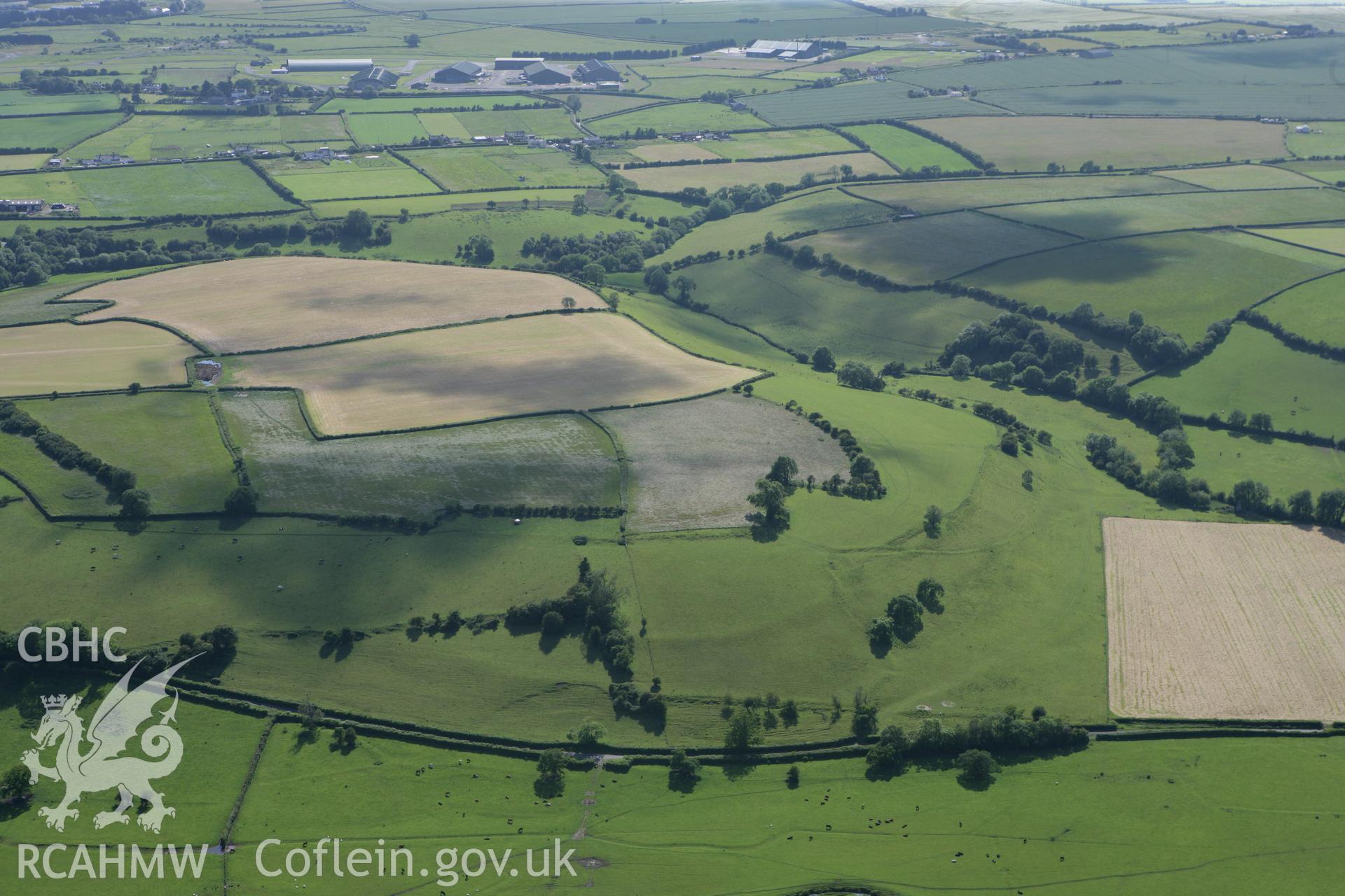 RCAHMW colour oblique photograph of Flemingston. Taken by Toby Driver on 13/06/2011.