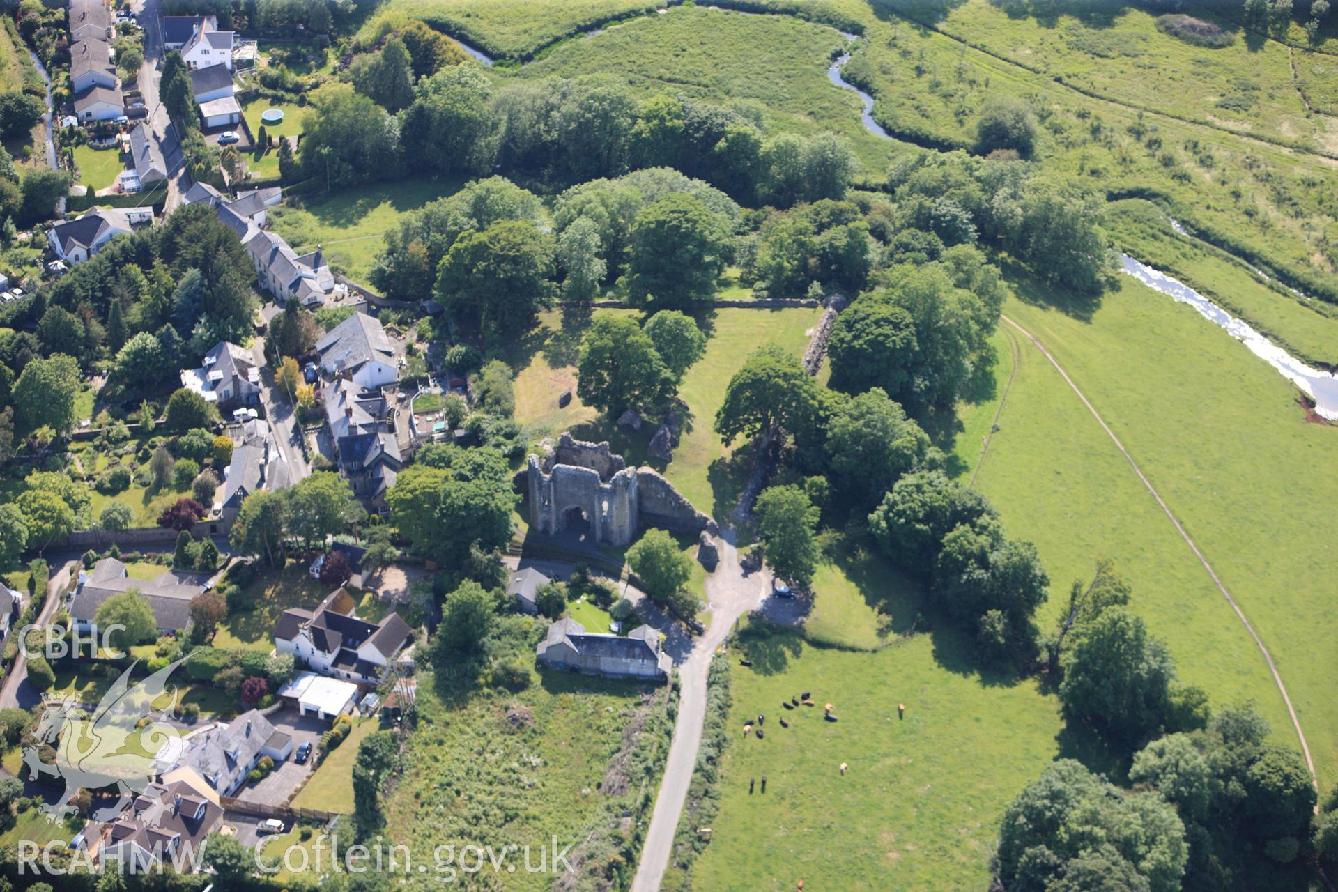 RCAHMW colour oblique photograph of Llanblethian Castle. Taken by Toby Driver on 13/06/2011.