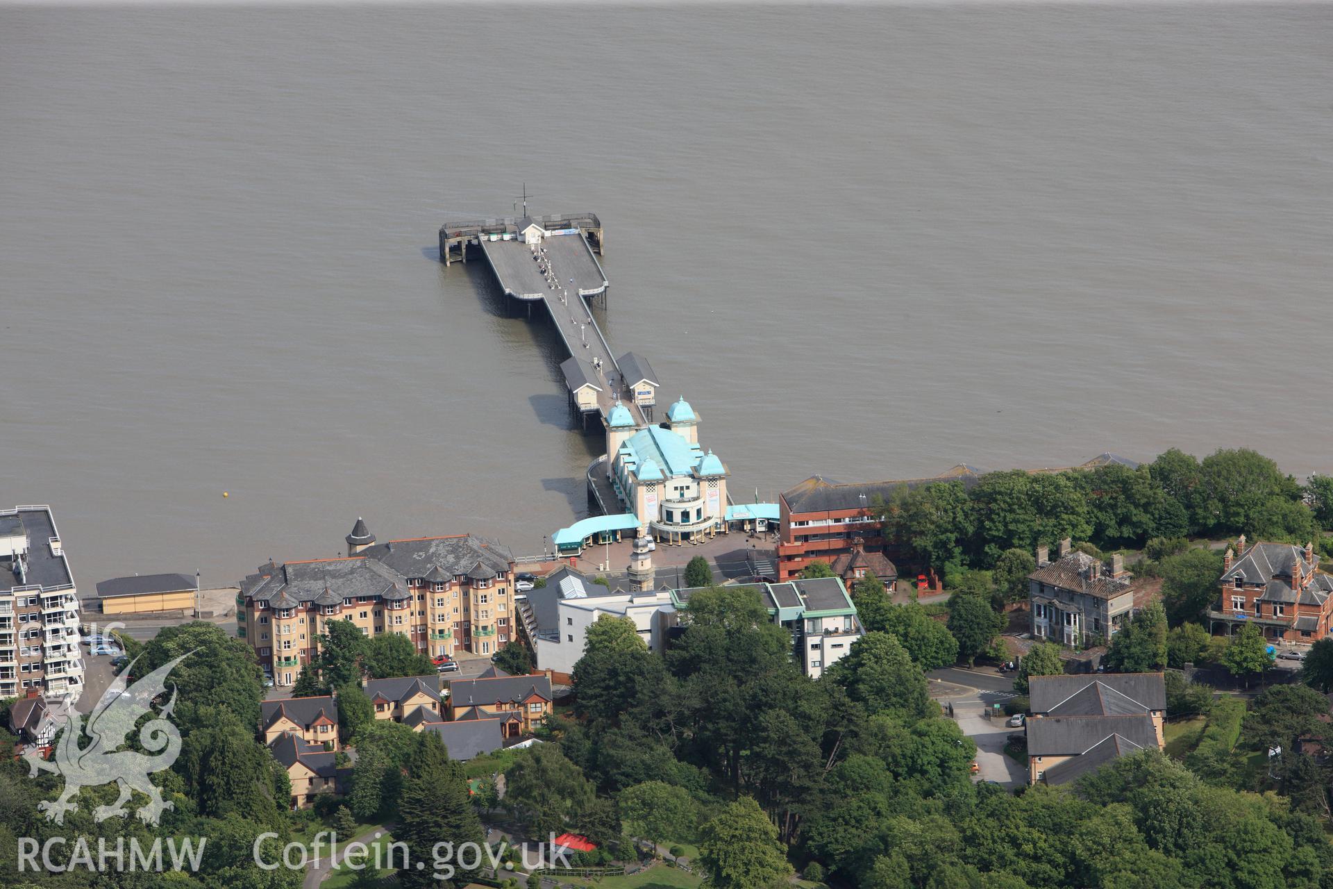 RCAHMW colour oblique photograph of Penarth Pier. Taken by Toby Driver on 13/06/2011.