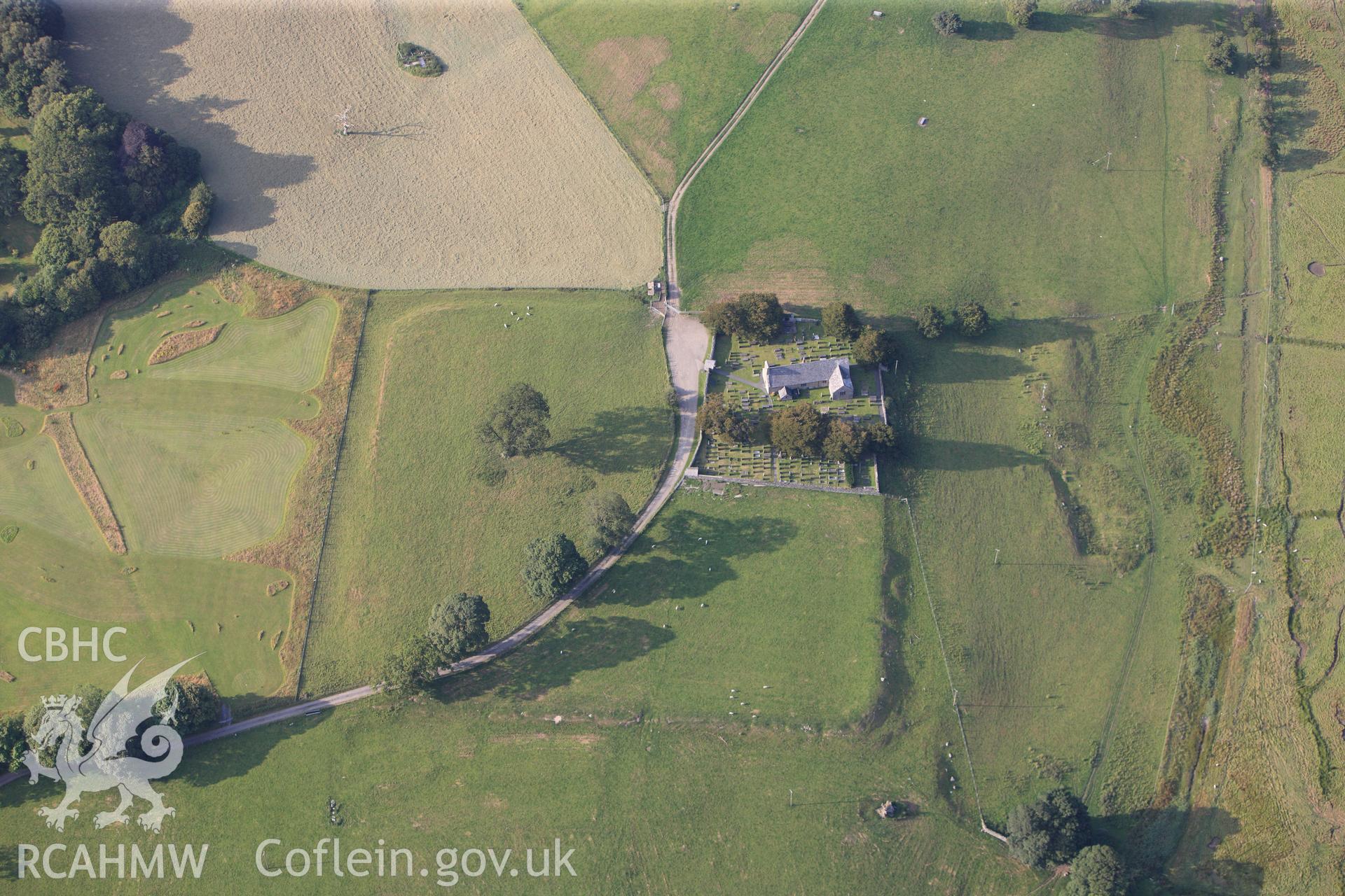 RCAHMW colour oblique photograph of Canovium Roman Fort. Taken by Toby Driver and Oliver Davies on 27/07/2011.