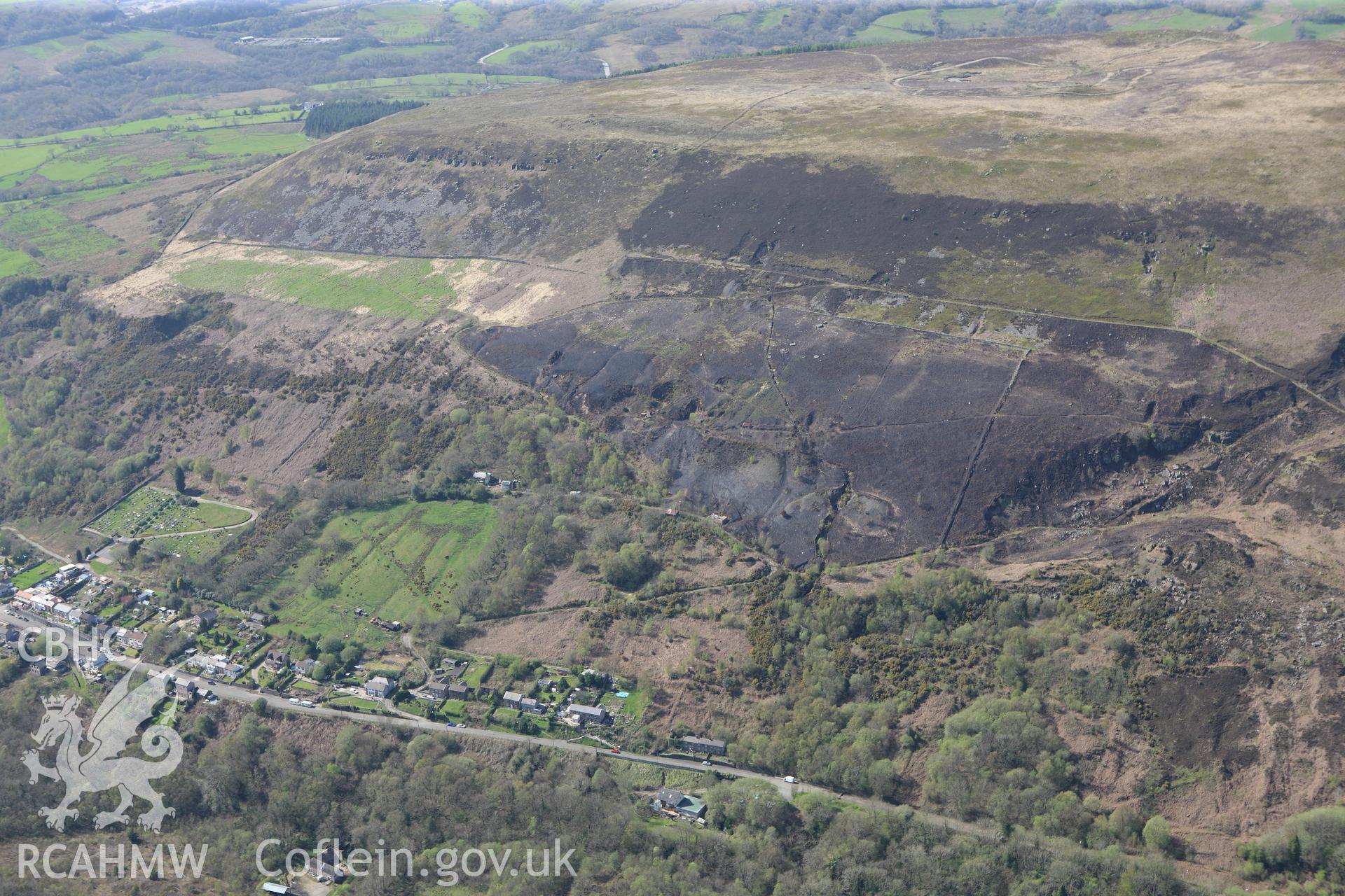 RCAHMW colour oblique photograph of Crimea Colliery and Canal Quay, Ystalyfera. Taken by Toby Driver on 08/04/2011.