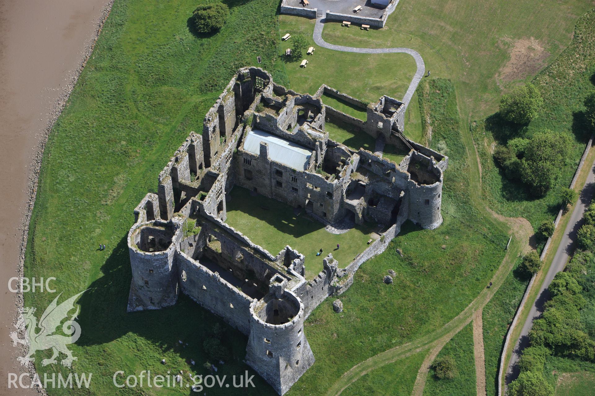 RCAHMW colour oblique photograph of Carew Castle. Taken by Toby Driver on 24/05/2011.