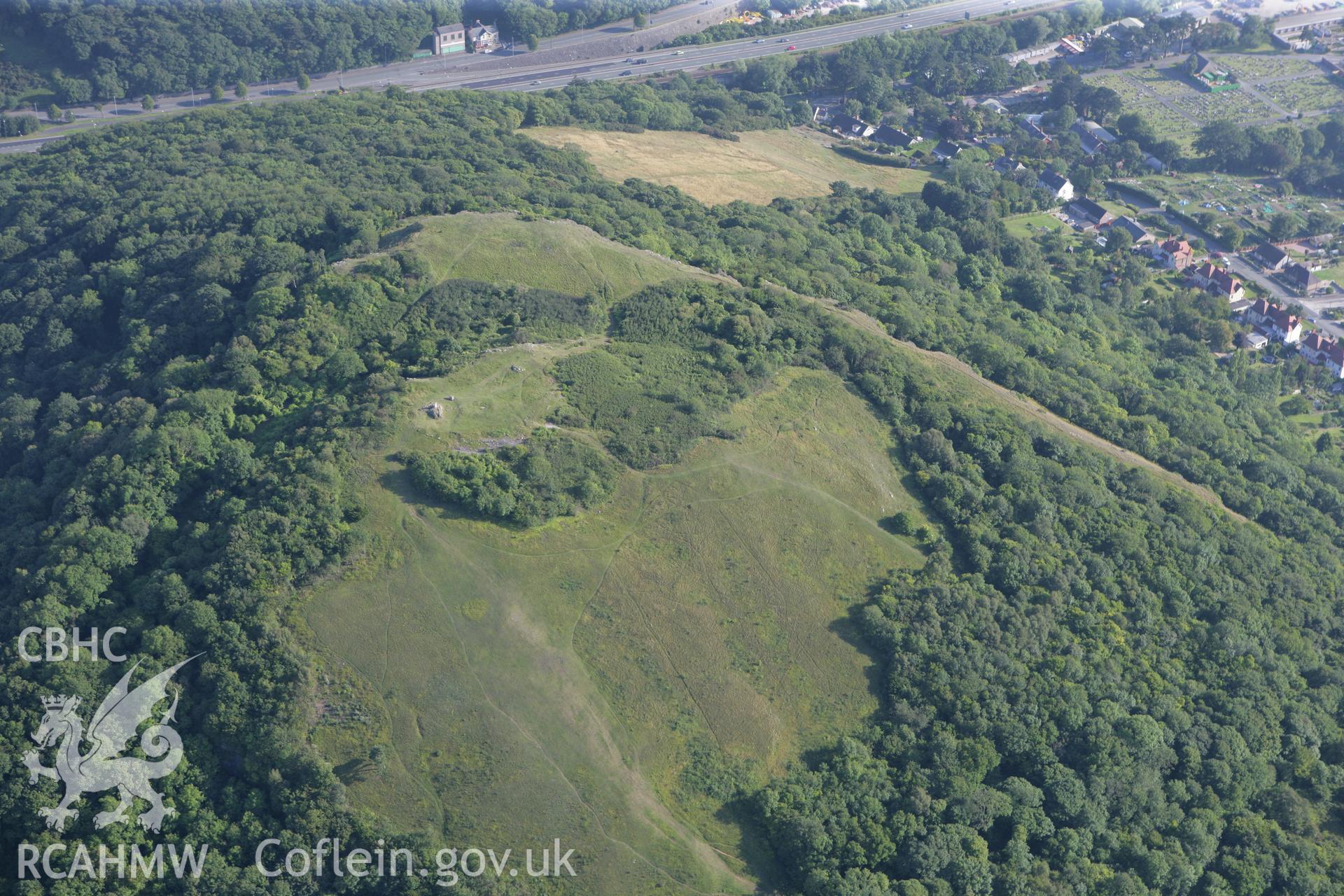 RCAHMW colour oblique photograph of Bryn Euryn hillfort. Taken by Toby Driver and Oliver Davies on 27/07/2011.