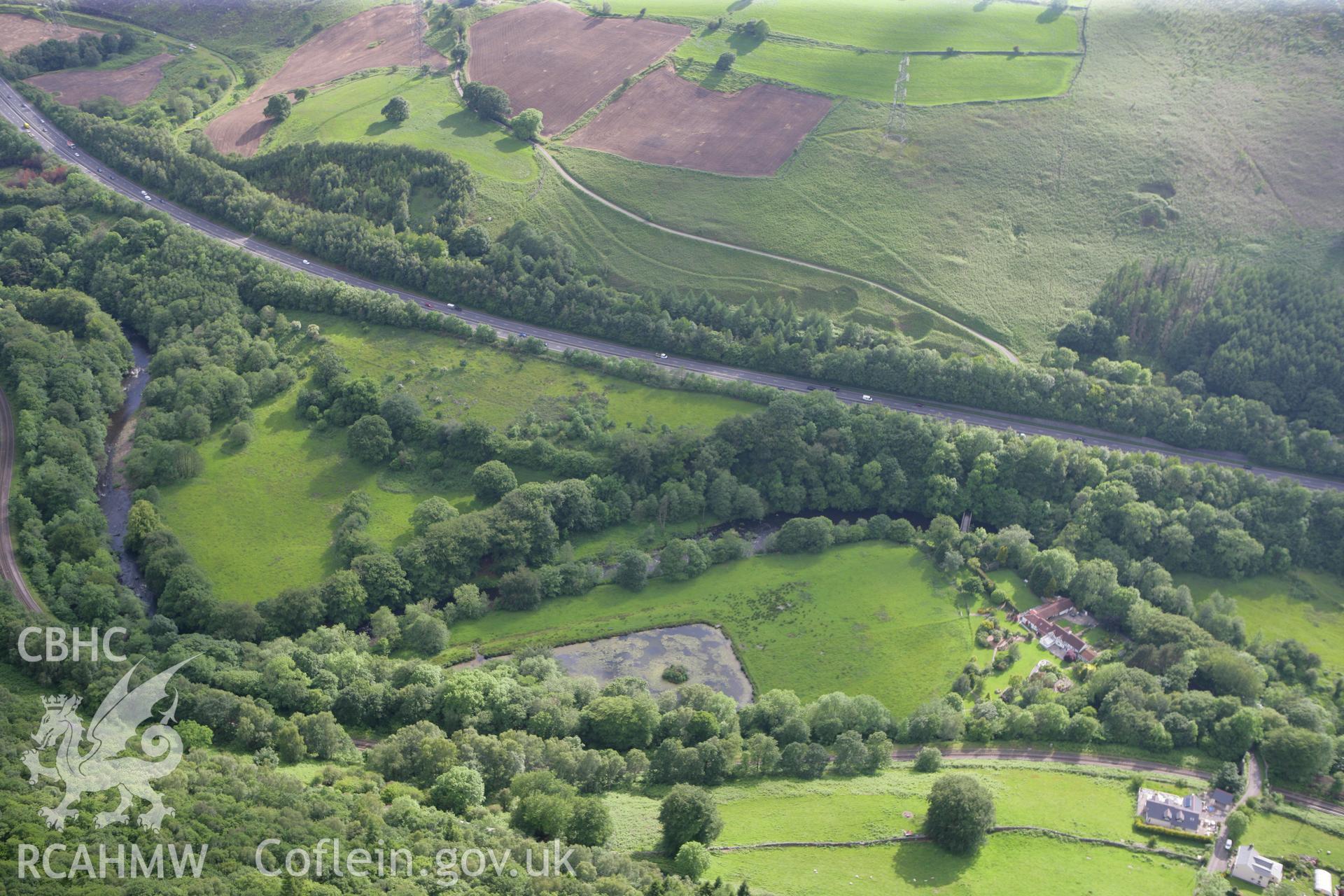 RCAHMW colour oblique photograph of Merthyr Tramroad. Taken by Toby Driver on 13/06/2011.