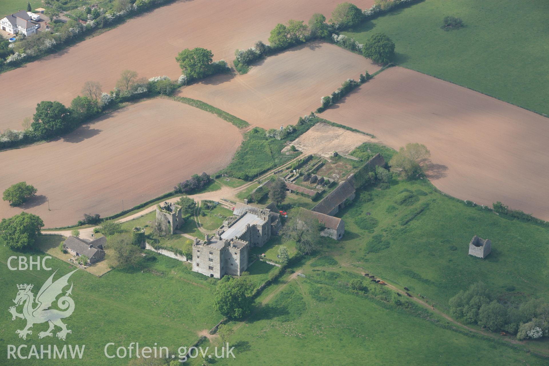 RCAHMW colour oblique photograph of Pencoed Castle. Taken by Toby Driver on 26/04/2011.