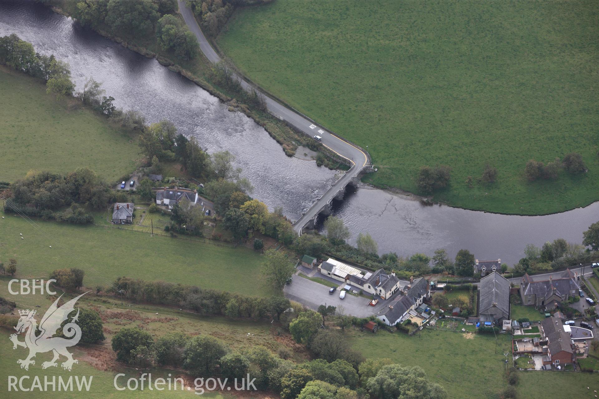 RCAHMW colour oblique photograph of Pont Carrog. Taken by Toby Driver on 04/10/2011.