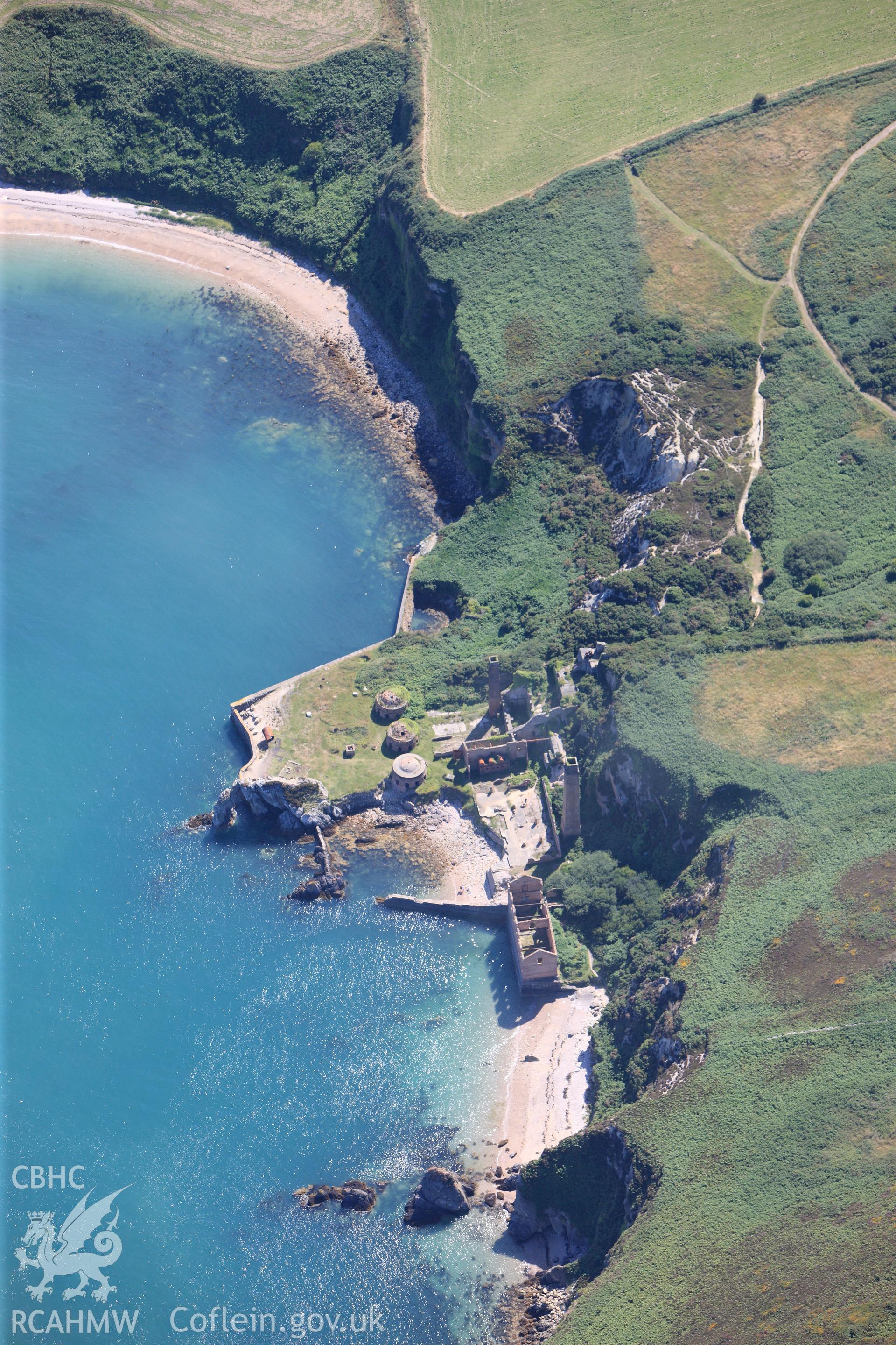 RCAHMW colour oblique photograph of Porthwen Brickworks. Taken by Toby Driver on 20/07/2011.