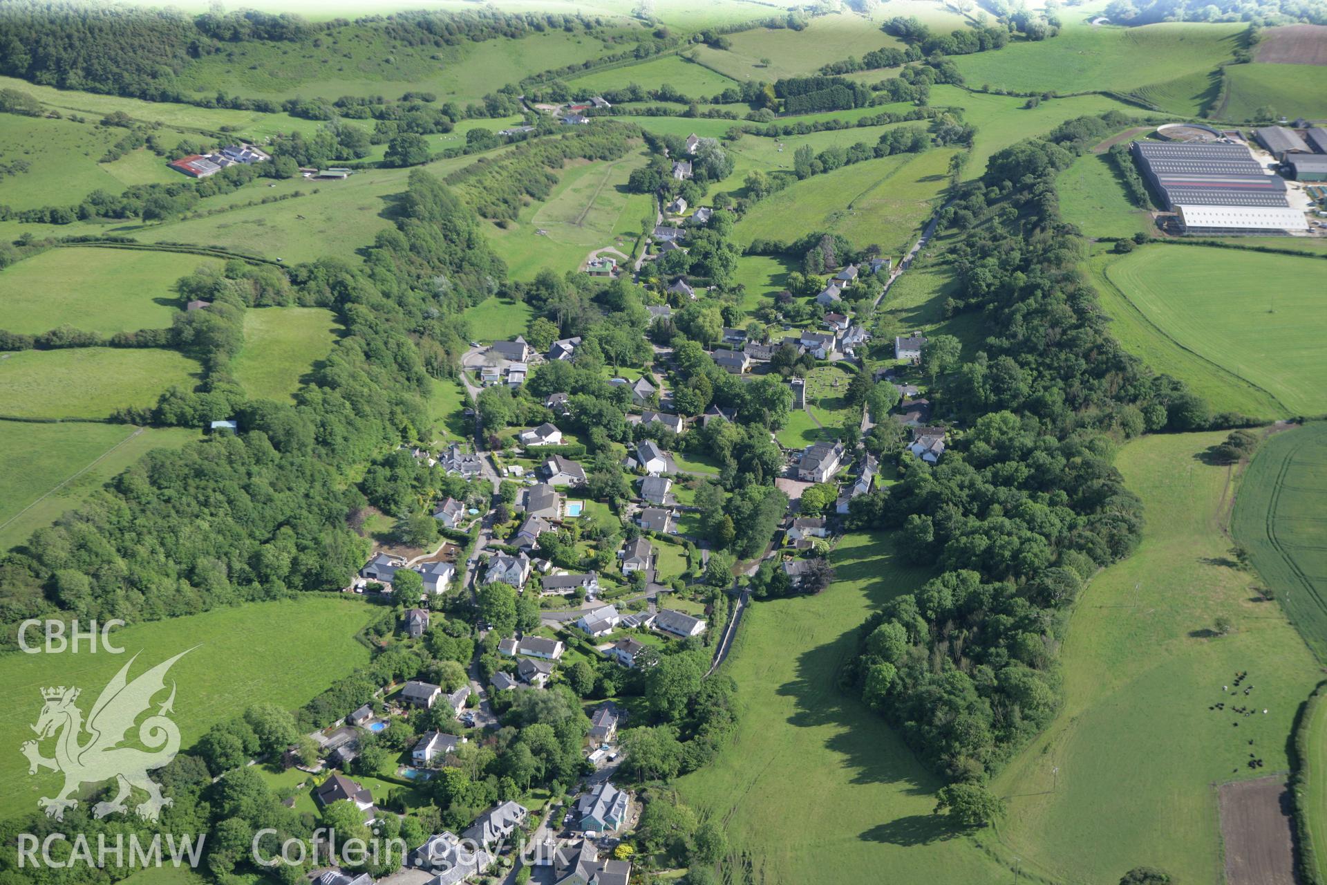 RCAHMW colour oblique photograph of Llancarfan monastery. Taken by Toby Driver on 13/06/2011.