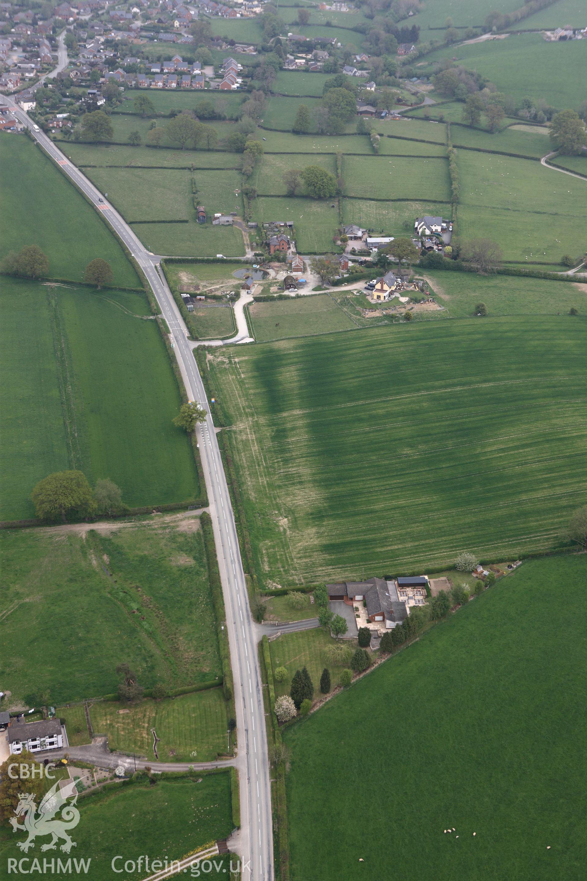 RCAHMW colour oblique photograph of Offa's Dyke, looking north-east. Taken by Toby Driver on 26/04/2011.