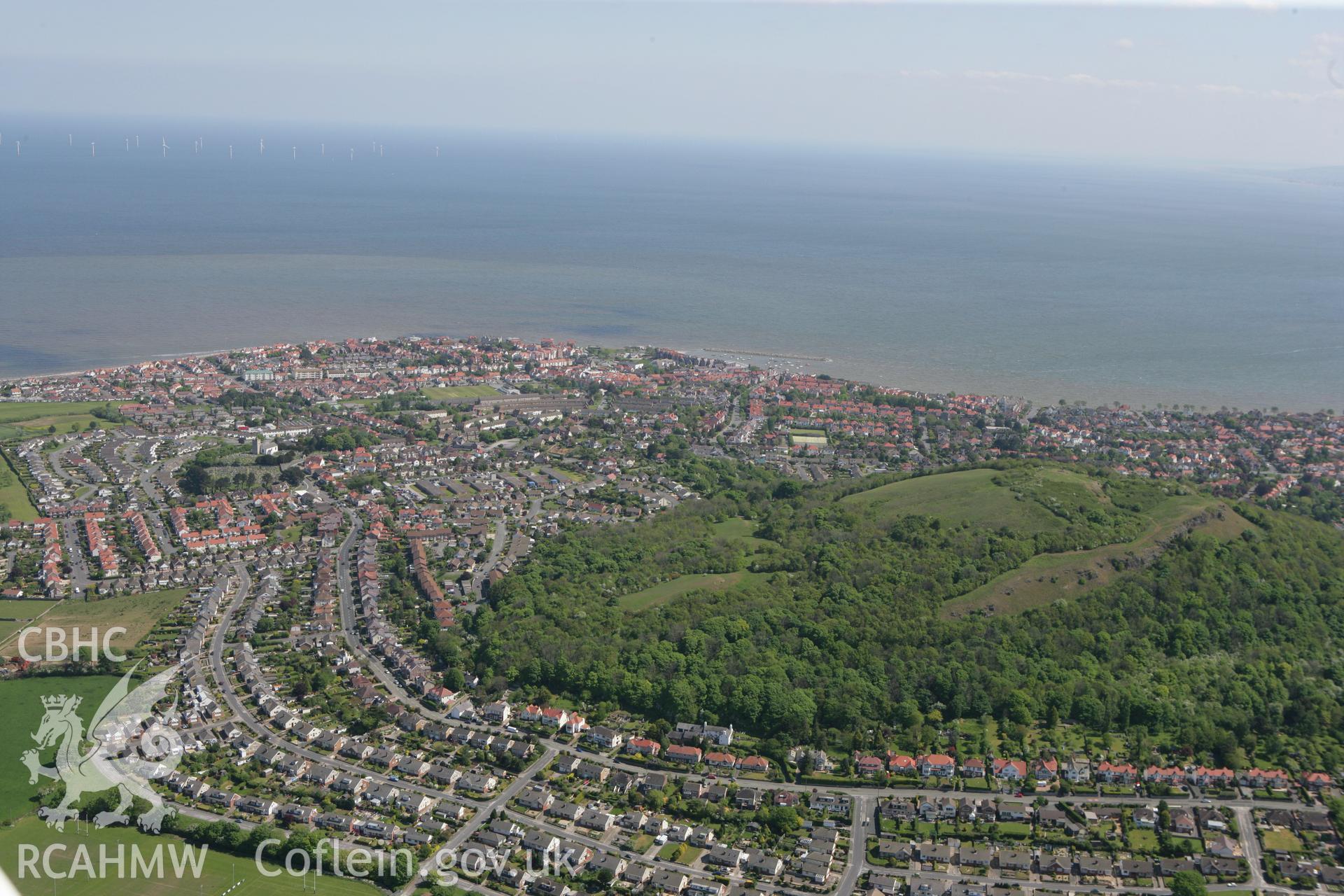 RCAHMW colour oblique photograph of Bryn Euryn Hillfort, Colwyn Bay. Taken by Toby Driver on 03/05/2011.