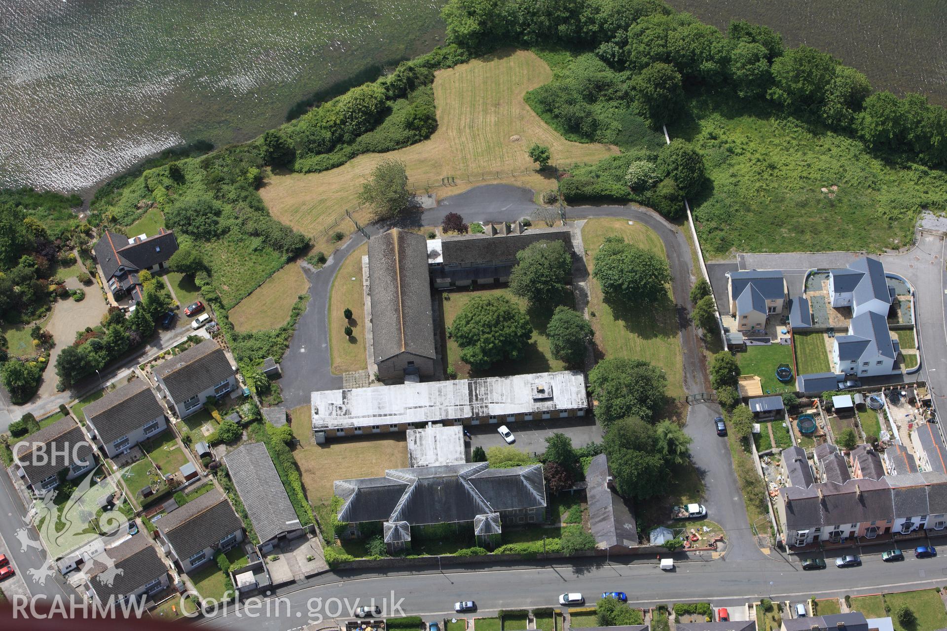 RCAHMW colour oblique photograph of Pembroke town. Taken by Toby Driver on 24/05/2011.