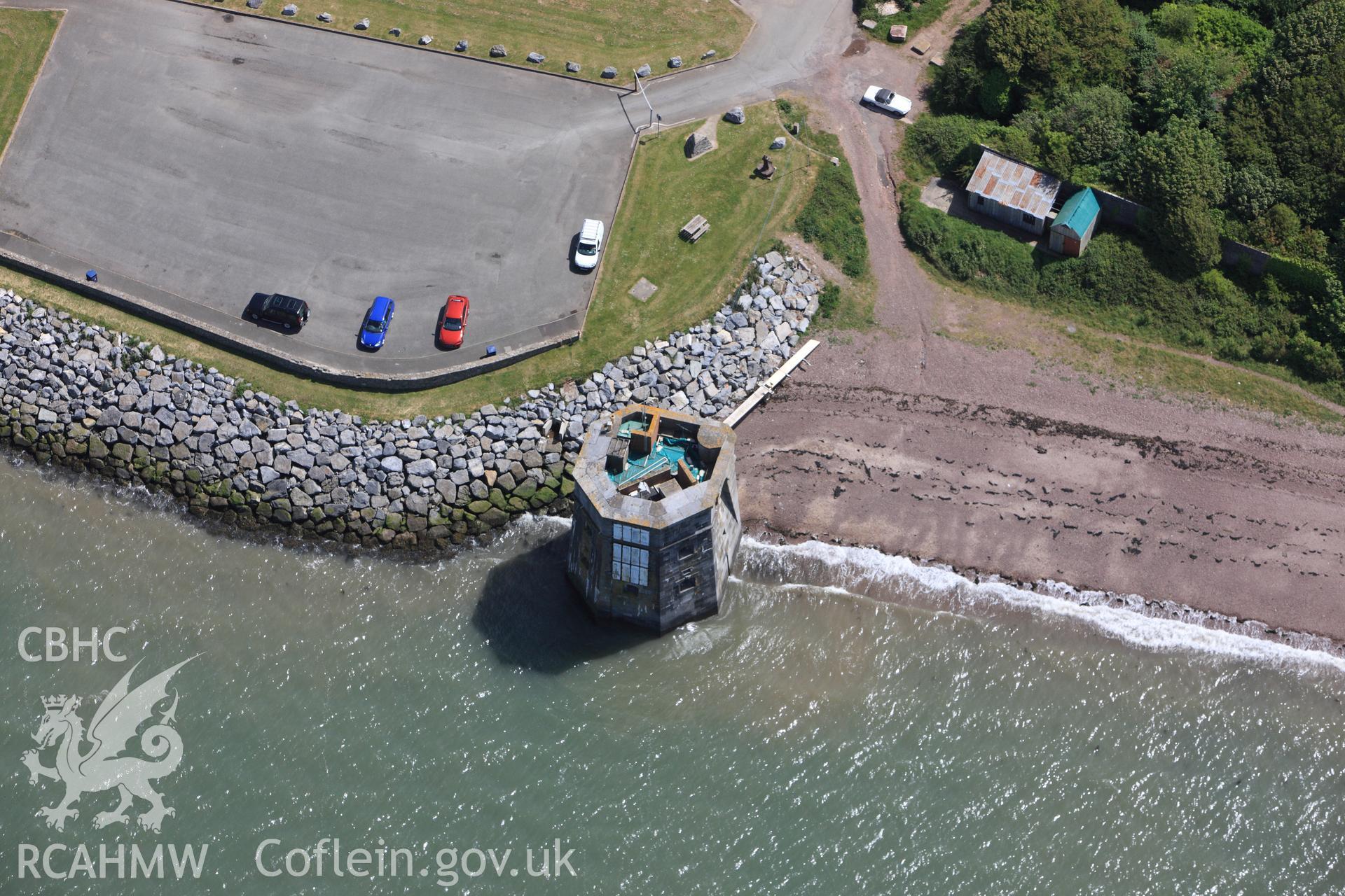 RCAHMW colour oblique photograph of West Martello Tower. Taken by Toby Driver on 24/05/2011.