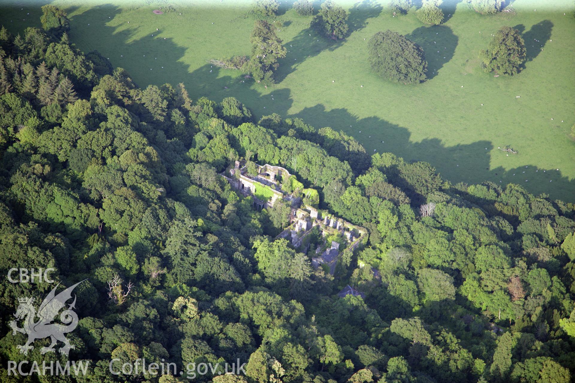 RCAHMW colour oblique photograph of Baron house. Taken by Toby Driver and Oliver Davies on 27/07/2011.