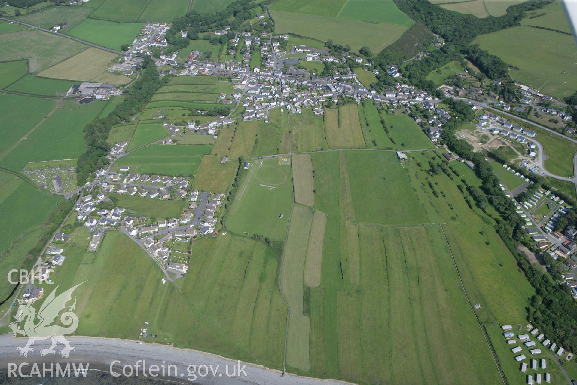 RCAHMW colour oblique photograph of Llanon field system. Taken by Toby Driver and Oliver Davies on 28/06/2011.