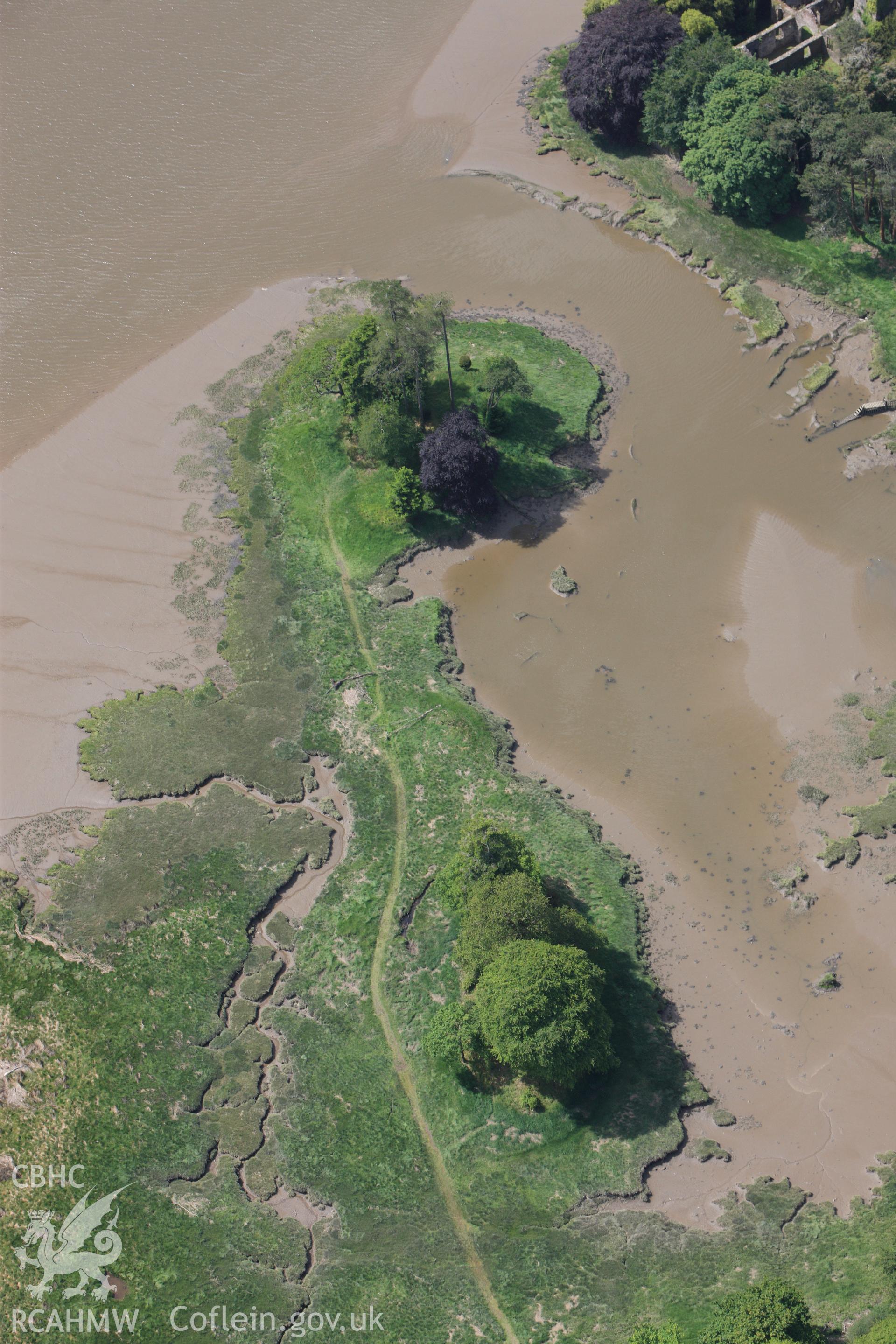 RCAHMW colour oblique photograph of Holy Islands mounds, Slebech Park. Taken by Toby Driver on 24/05/2011.