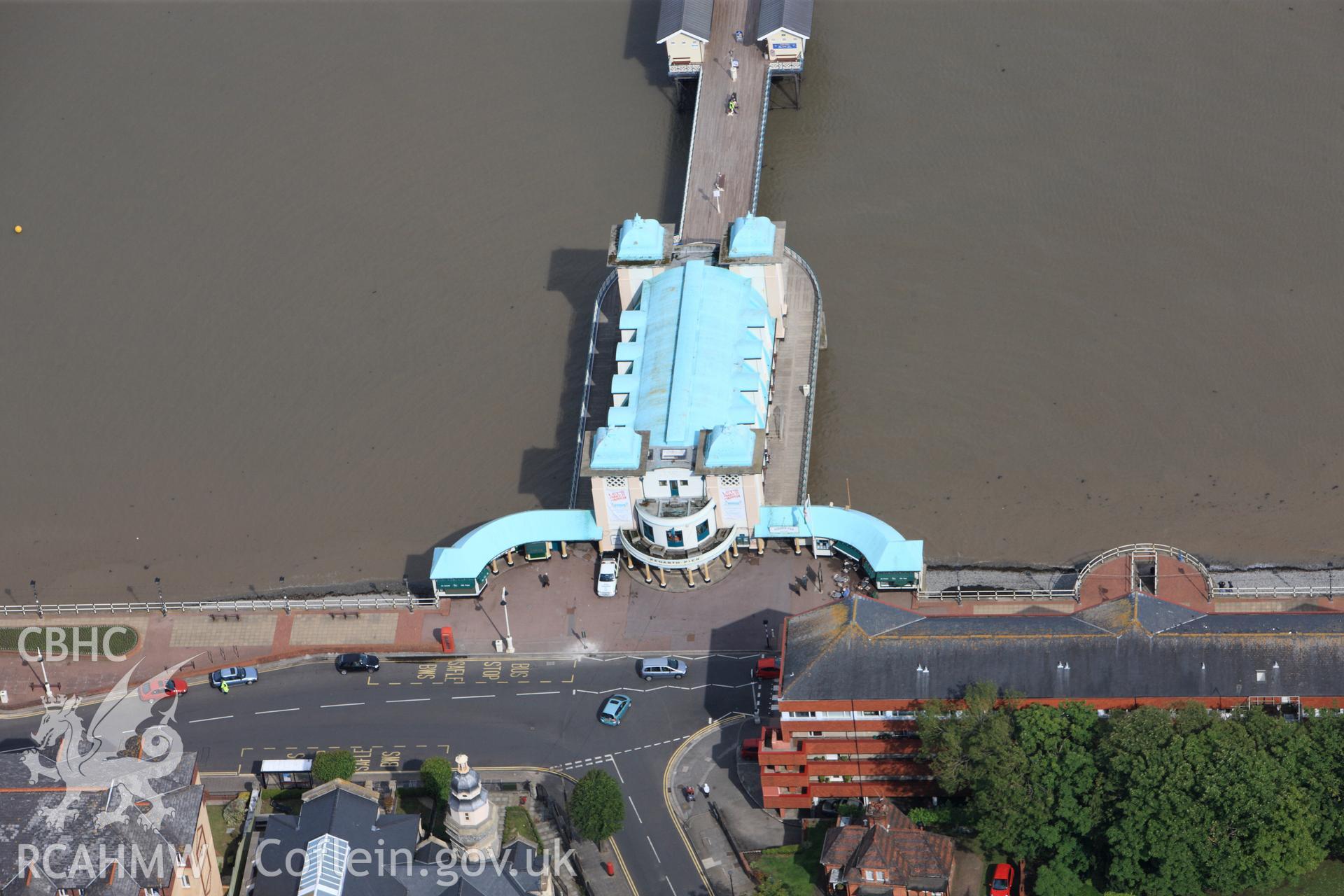 RCAHMW colour oblique photograph of Penarth Pier. Taken by Toby Driver on 13/06/2011.