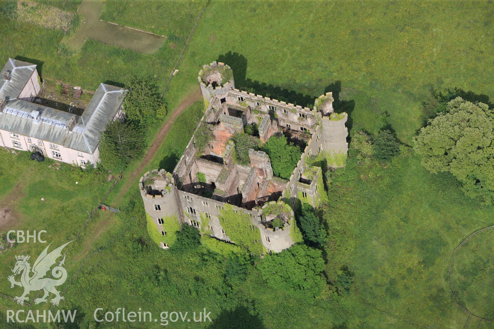 RCAHMW colour oblique photograph of Ruperra Castle. Taken by Toby Driver on 13/06/2011.